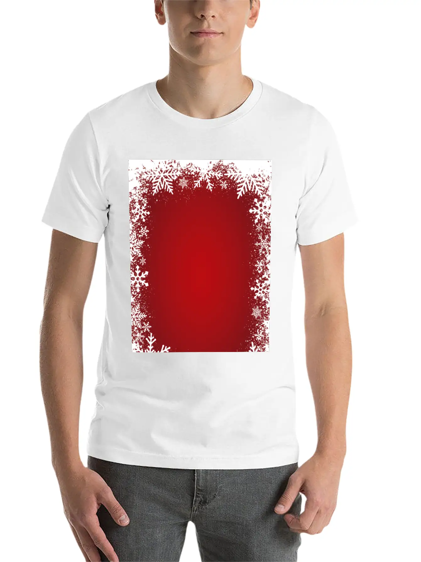 Winter Image Background Classic Fit Graphic Tee For Daily Comfort – Unisex Cotton Shirt