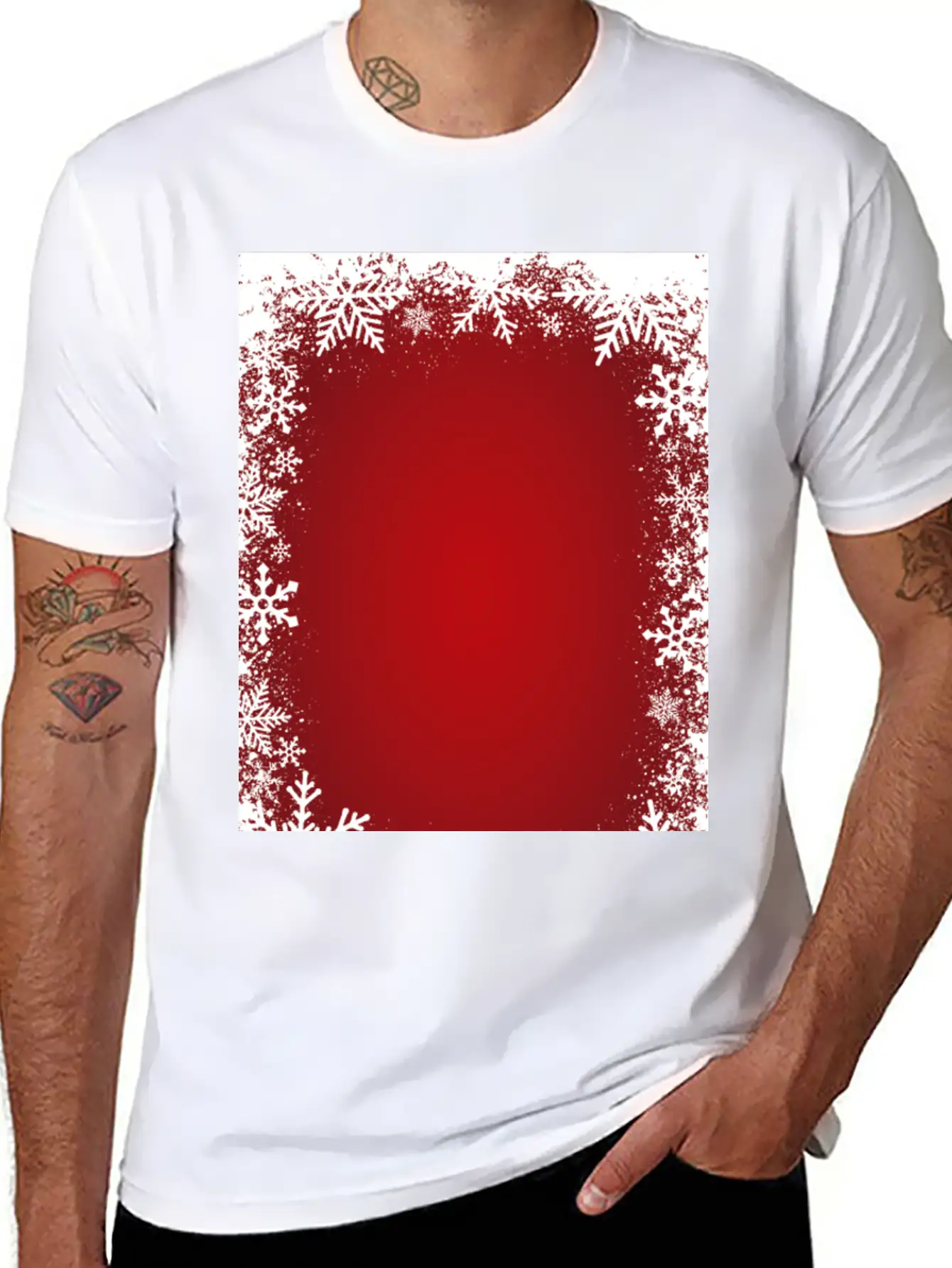 Winter Image Background Classic Fit Graphic Tee For Daily Comfort – Unisex Cotton Shirt