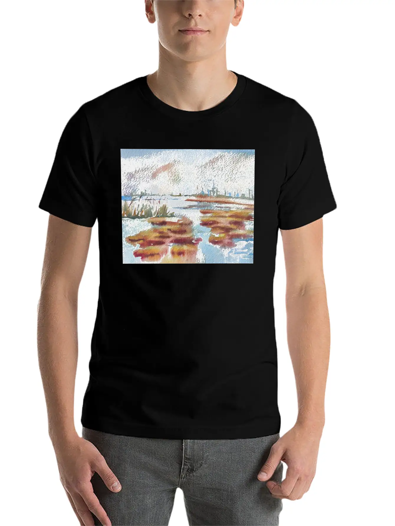 Winter Landscape Comfortable Minimalist Graphic Tee – Summer Style Essential