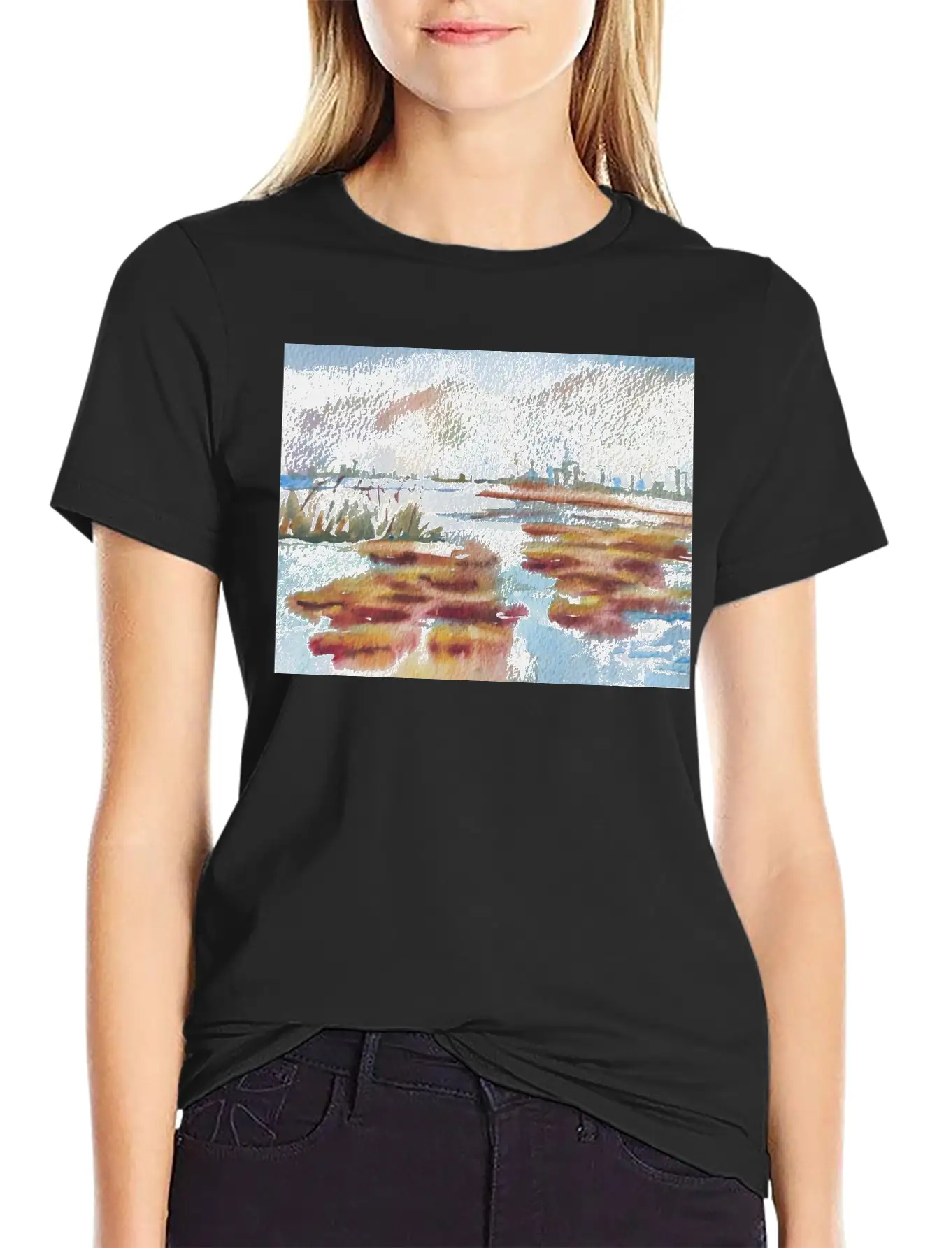 Winter Landscape Comfortable Minimalist Graphic Tee – Summer Style Essential