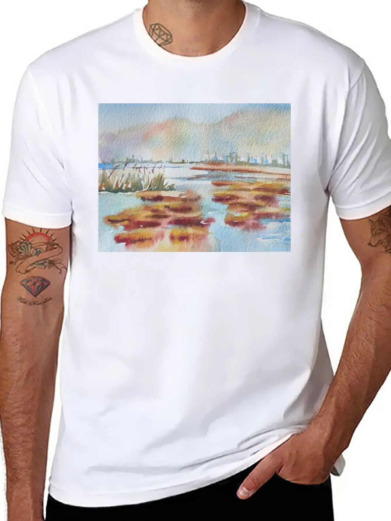 Winter Landscape Comfortable Minimalist Graphic Tee – Summer Style Essential