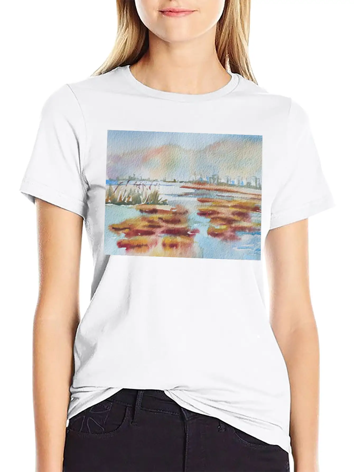 Winter Landscape Comfortable Minimalist Graphic Tee – Summer Style Essential