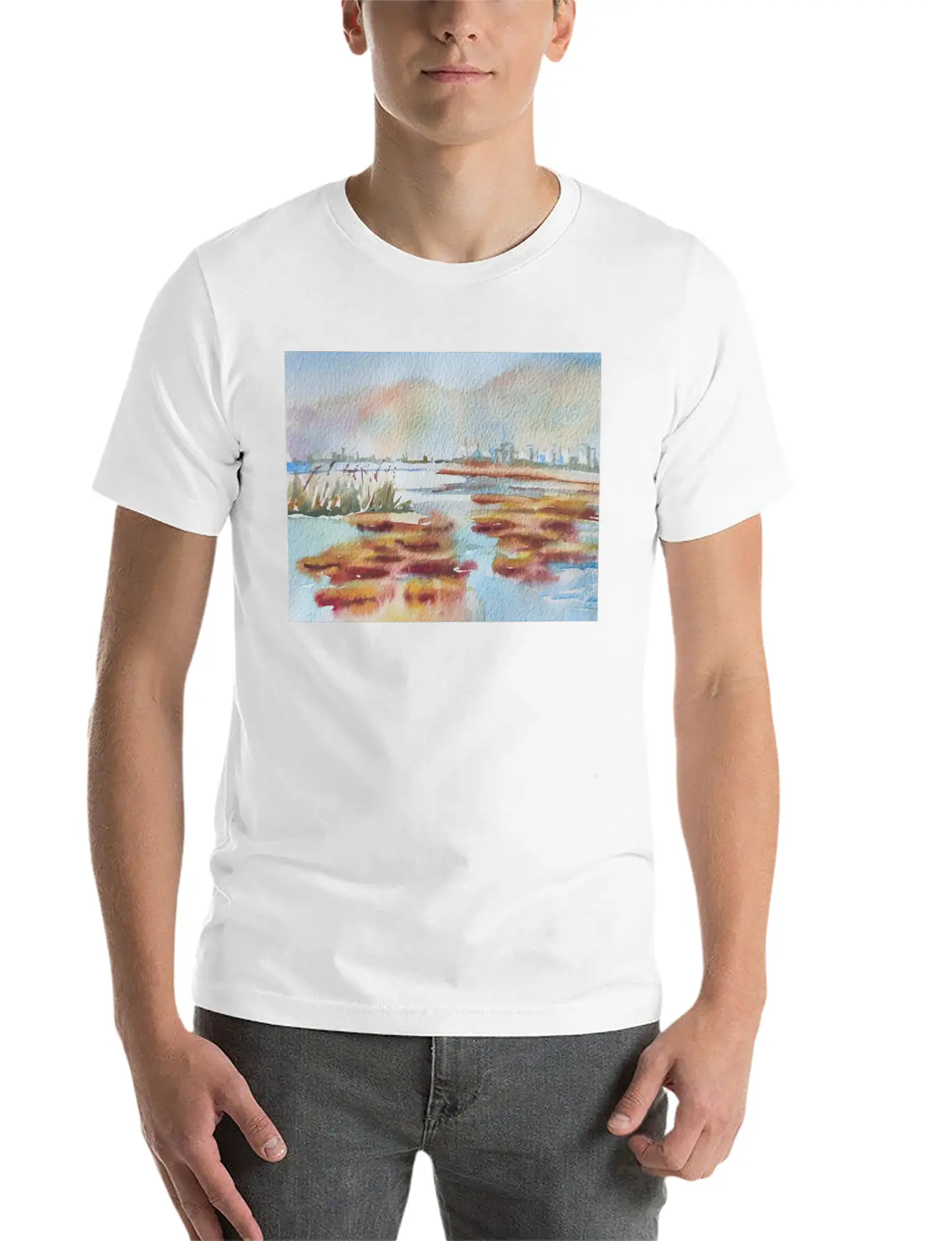 Winter Landscape Comfortable Minimalist Graphic Tee – Summer Style Essential