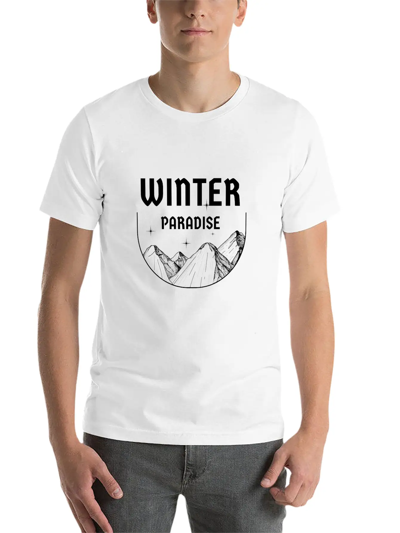 Winter Paradis Classic Fit Graphic Tee For Daily Comfort – Unisex Cotton Shirt
