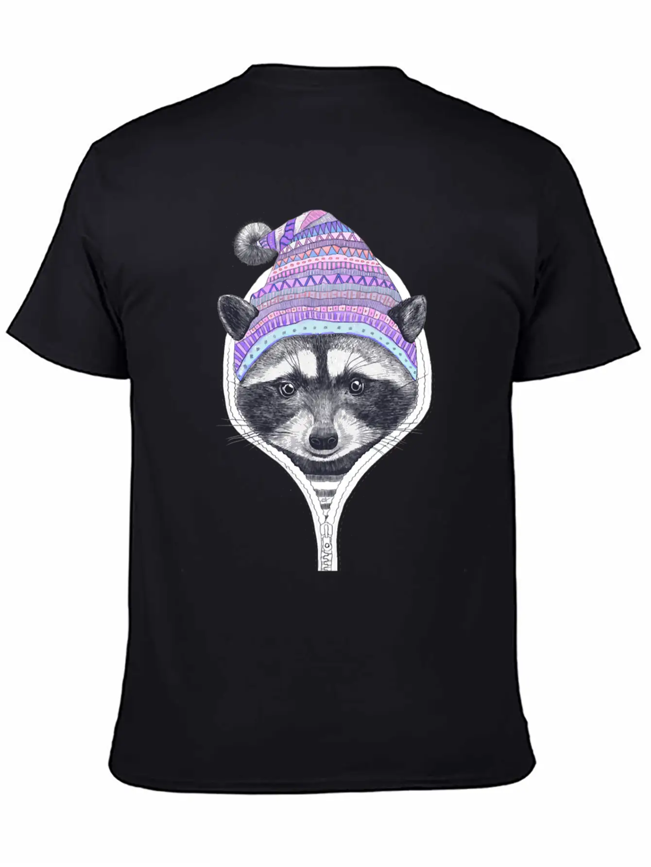 Winter Raccoon Relaxed Everyday Tee – Lightweight And Durable Cotton