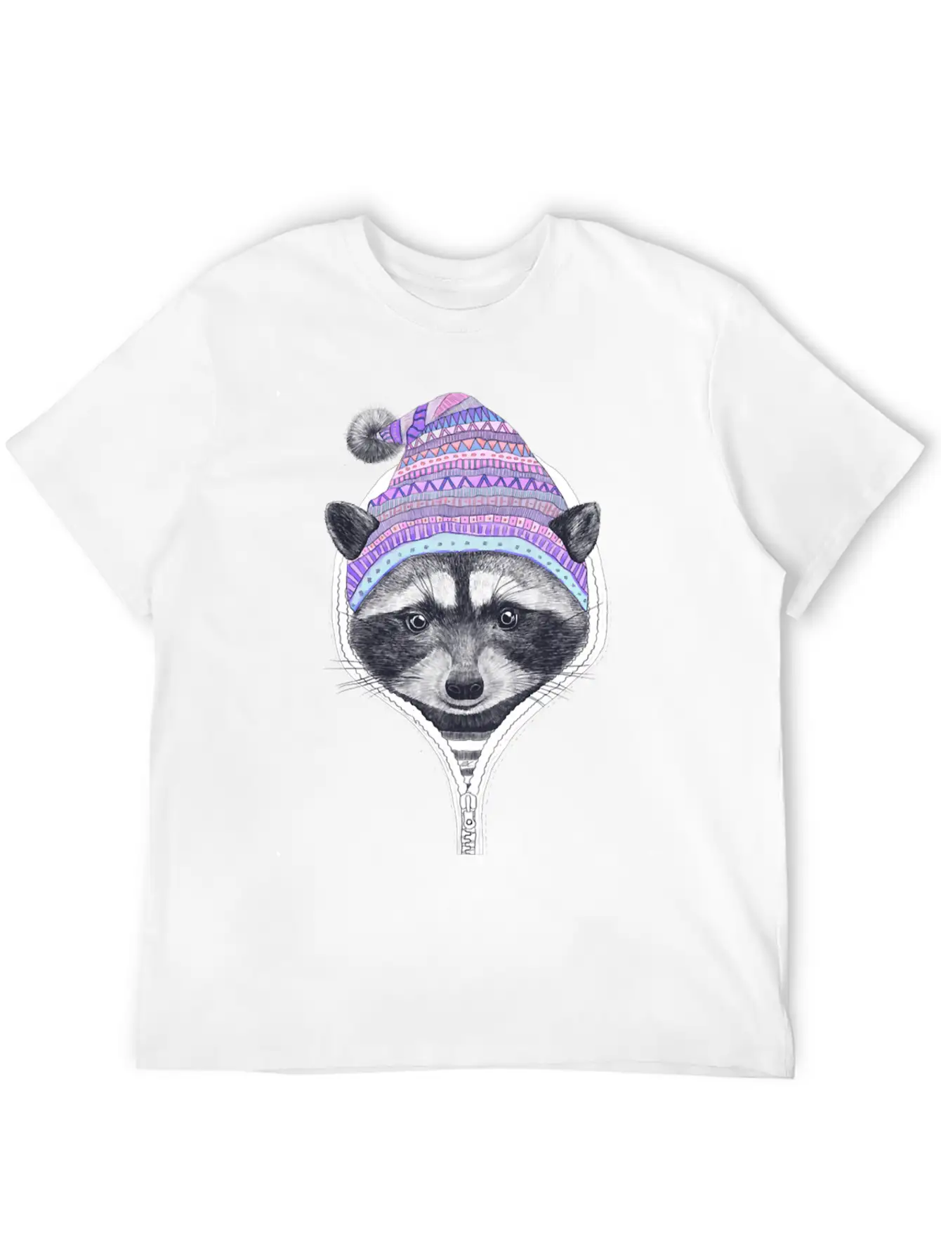 Winter Raccoon Relaxed Everyday Tee – Lightweight And Durable Cotton