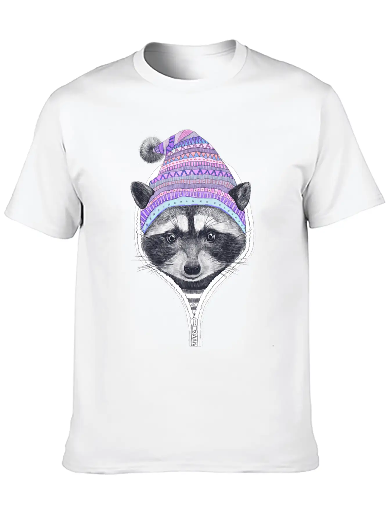 Winter Raccoon Relaxed Everyday Tee – Lightweight And Durable Cotton