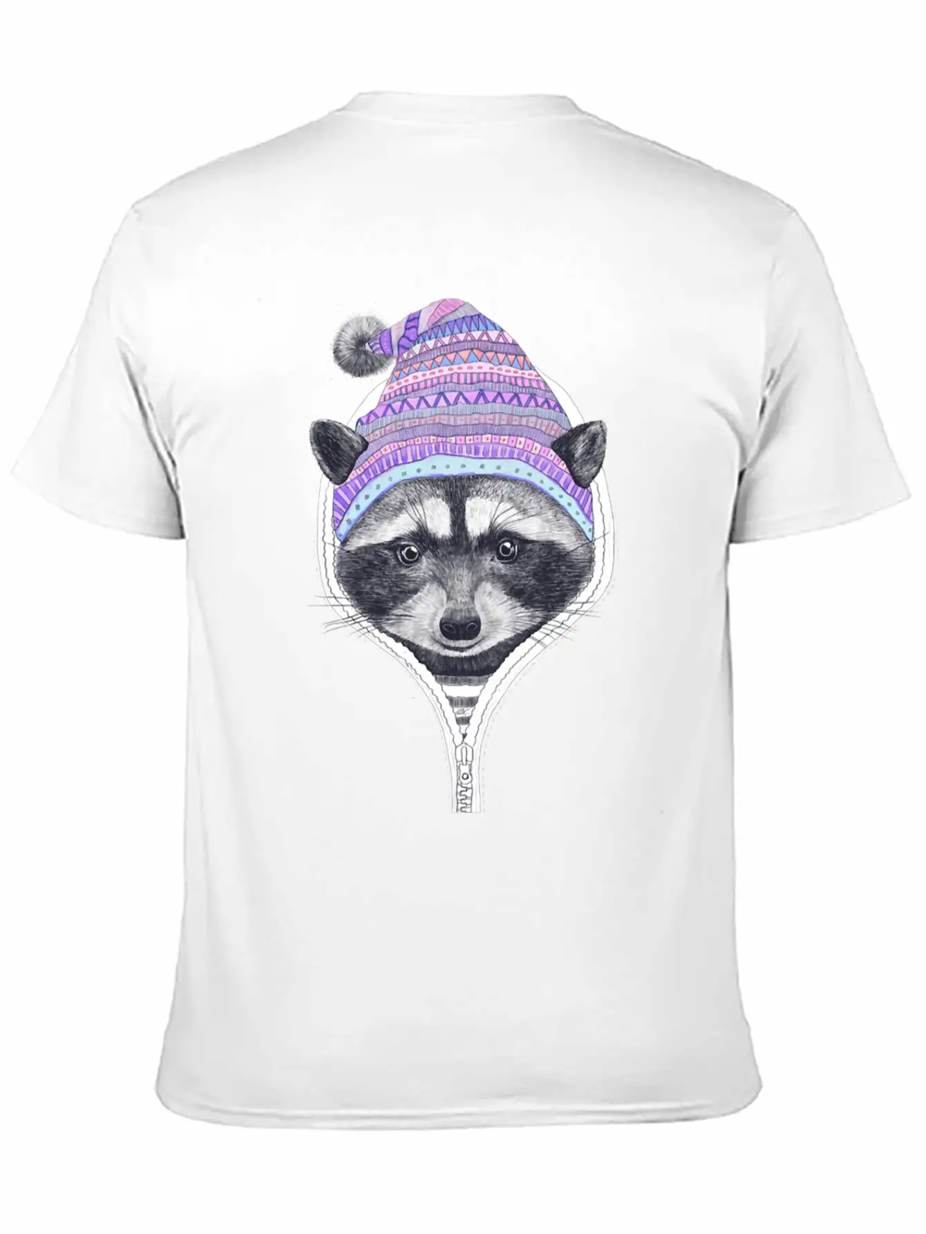 Winter Raccoon Relaxed Everyday Tee – Lightweight And Durable Cotton