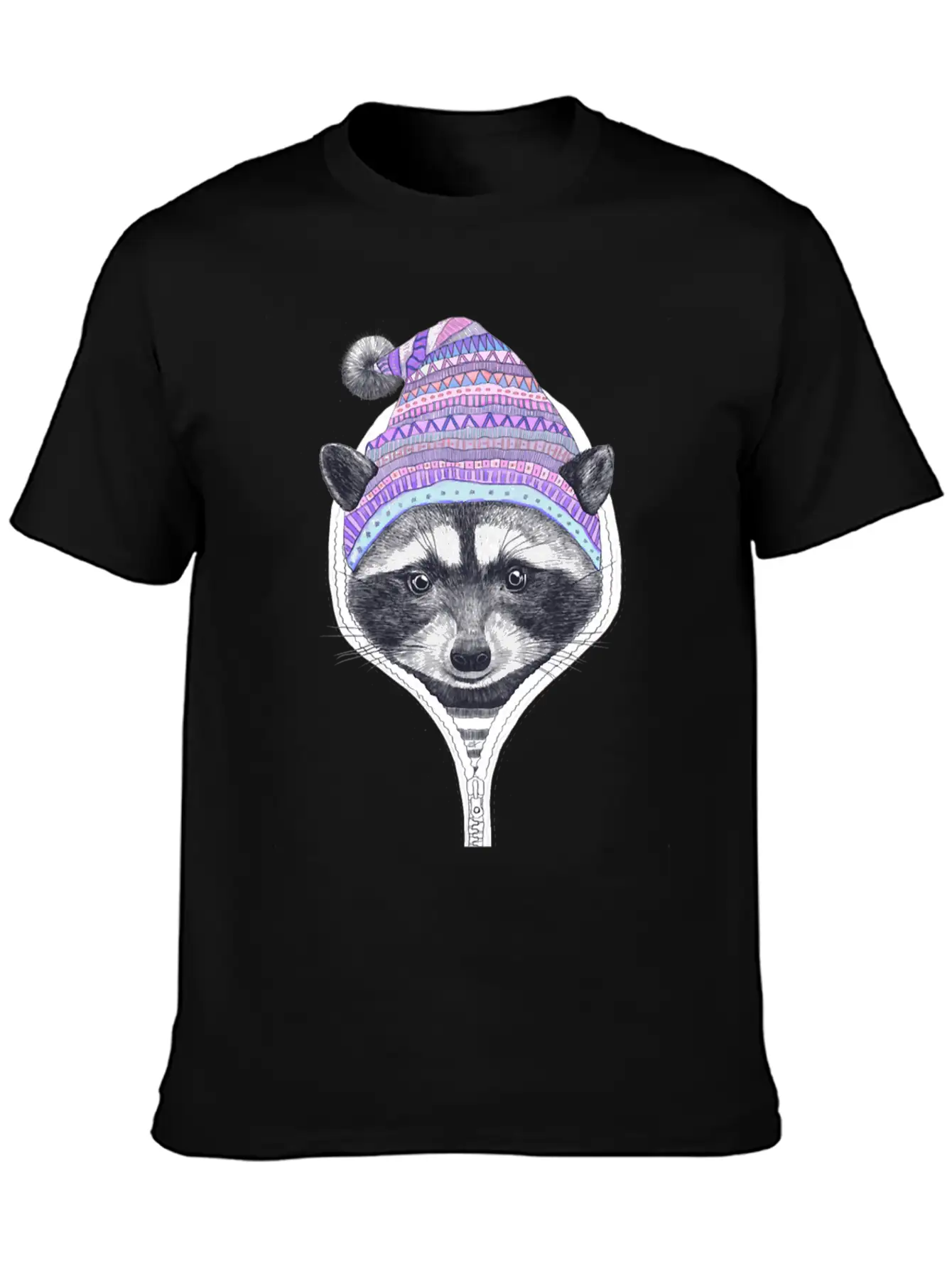 Winter Raccoon Relaxed Everyday Tee – Lightweight And Durable Cotton