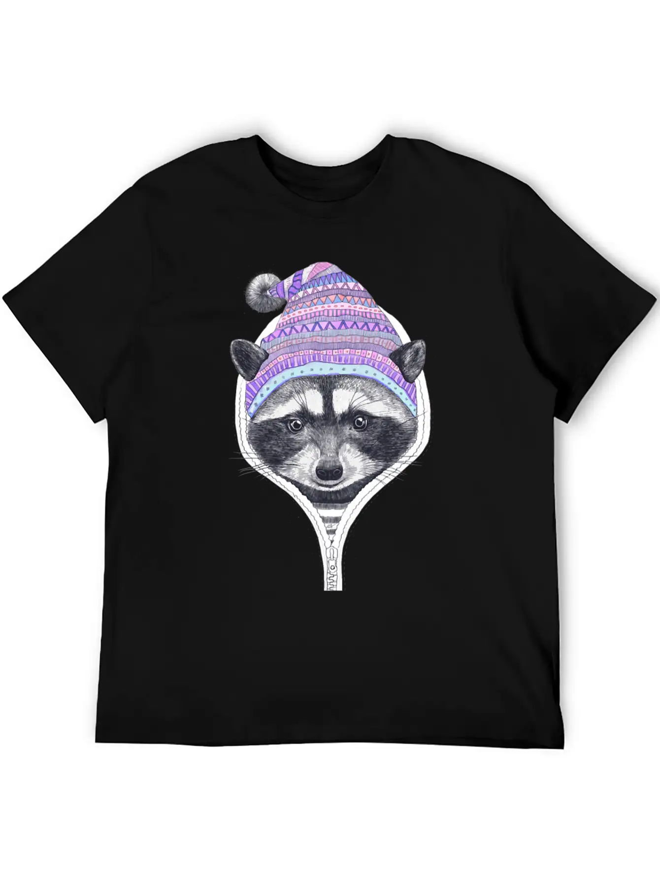 Winter Raccoon Relaxed Everyday Tee – Lightweight And Durable Cotton