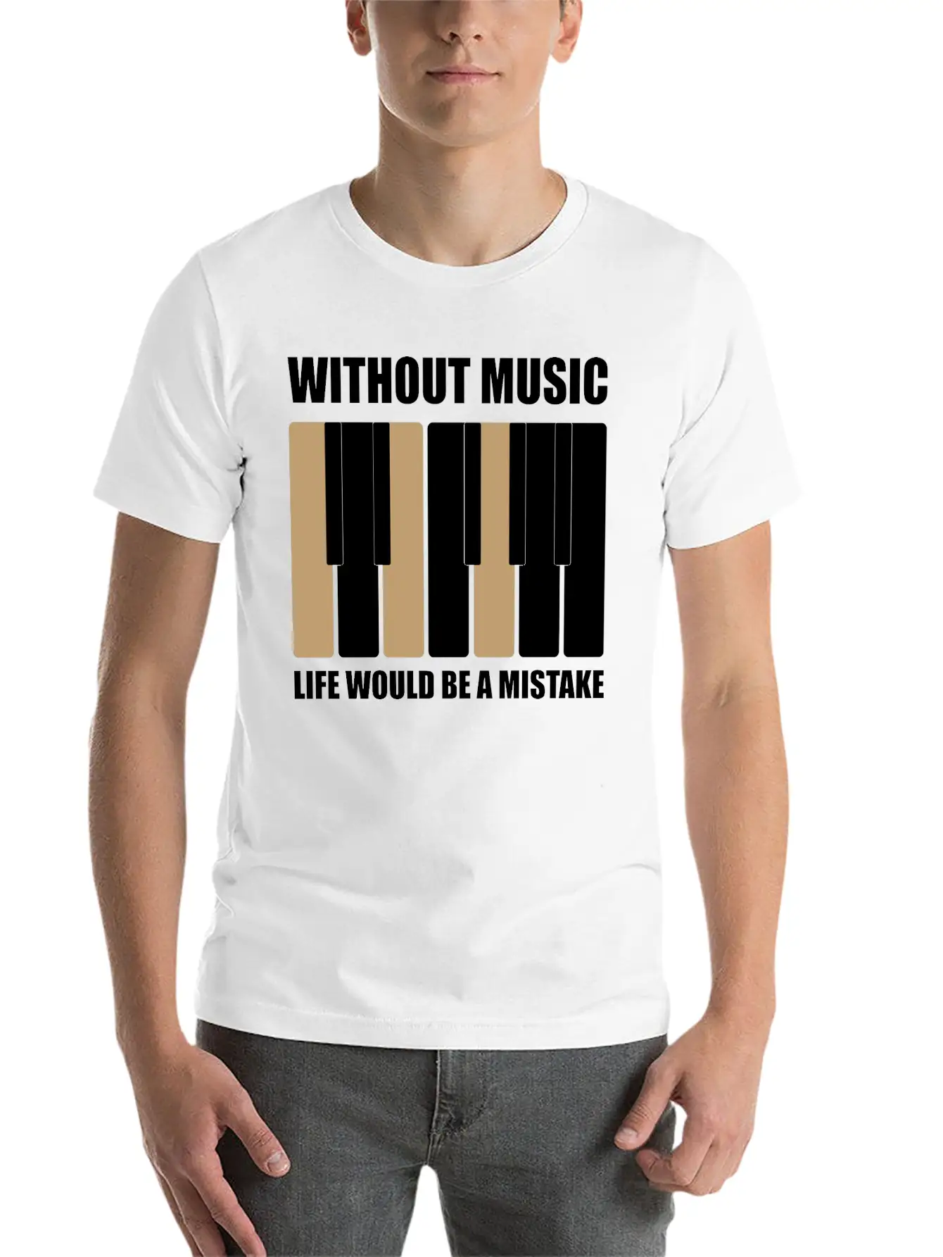 Without Music Relaxed Everyday Tee – Lightweight And Durable Cotton