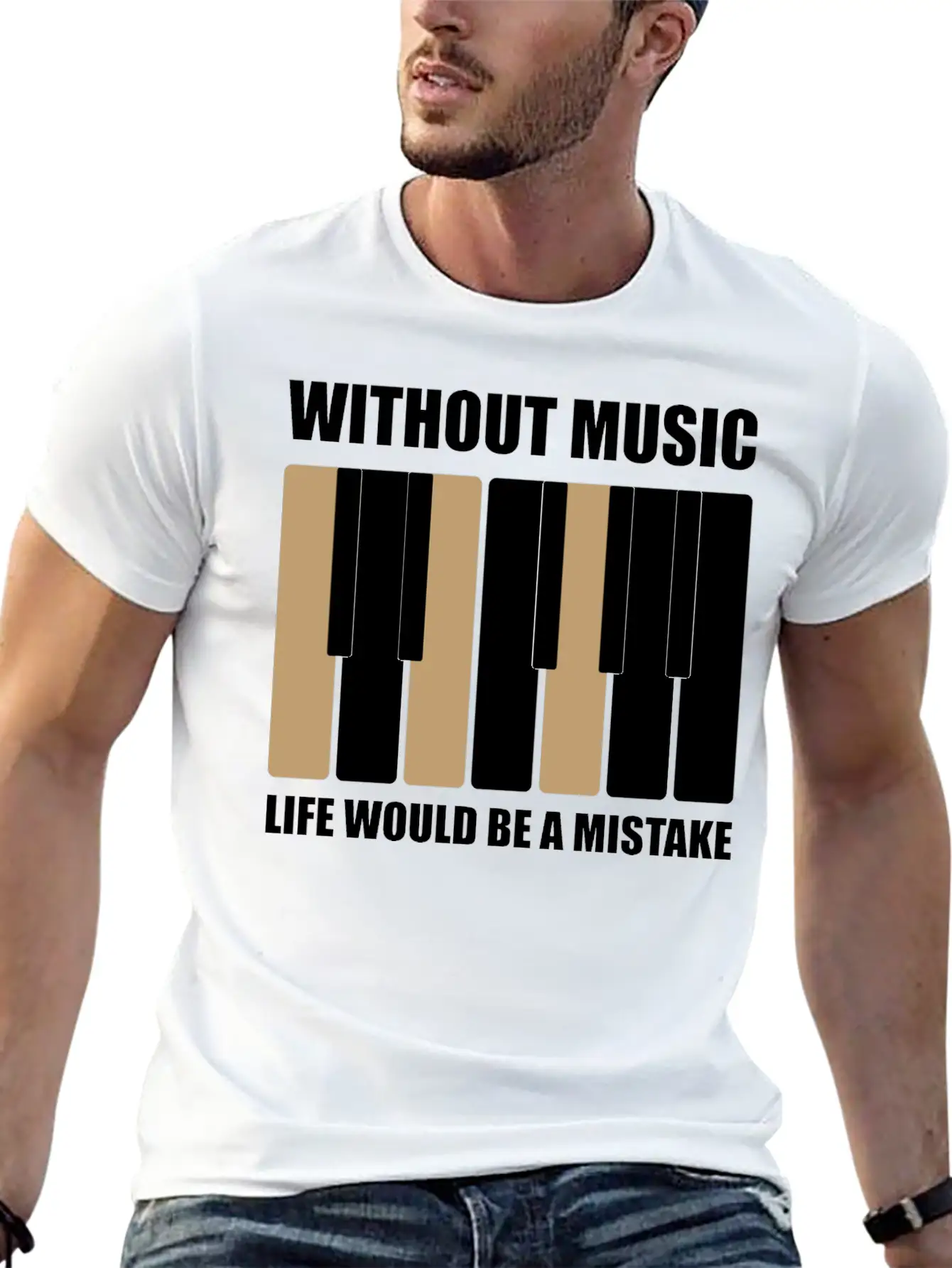 Without Music Relaxed Everyday Tee – Lightweight And Durable Cotton