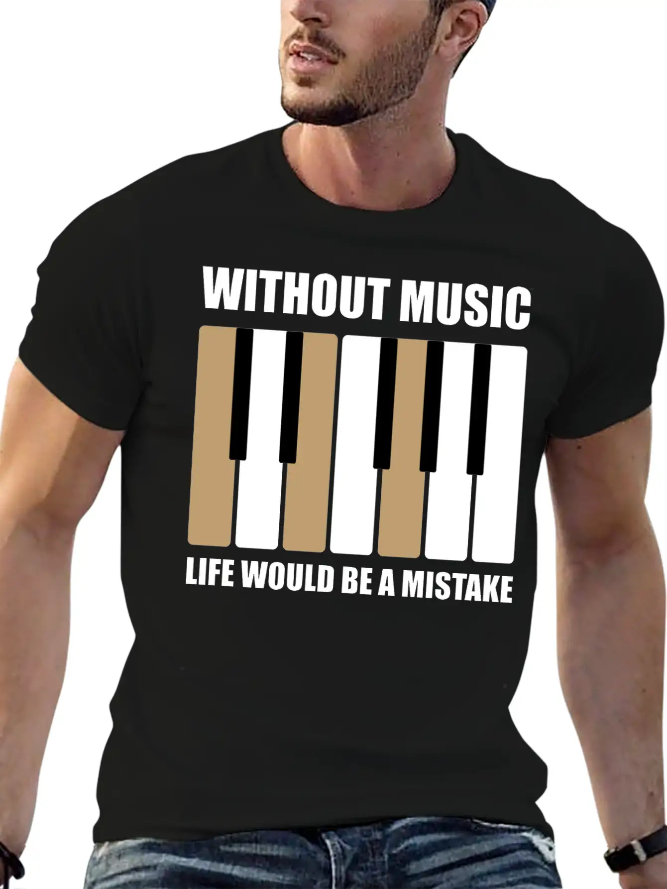 Without Music Relaxed Everyday Tee – Lightweight And Durable Cotton