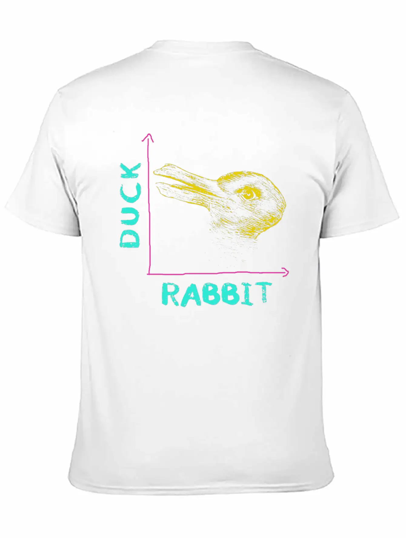 Wittgensteins Rabbit Duck Illusion Lightweight Cotton T-Shirt – Daily Comfort Graphic Shirt