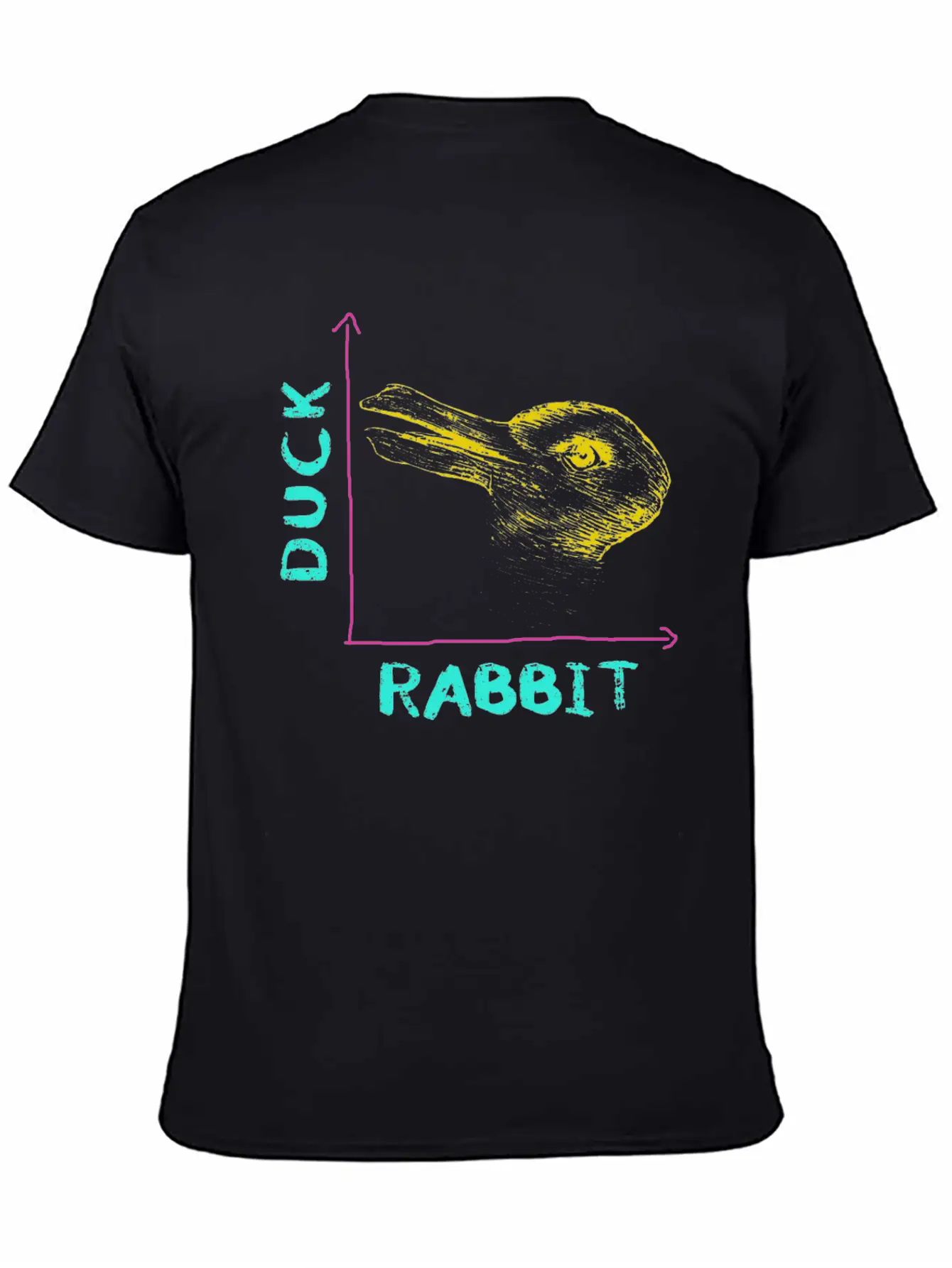 Wittgensteins Rabbit Duck Illusion Lightweight Cotton T-Shirt – Daily Comfort Graphic Shirt