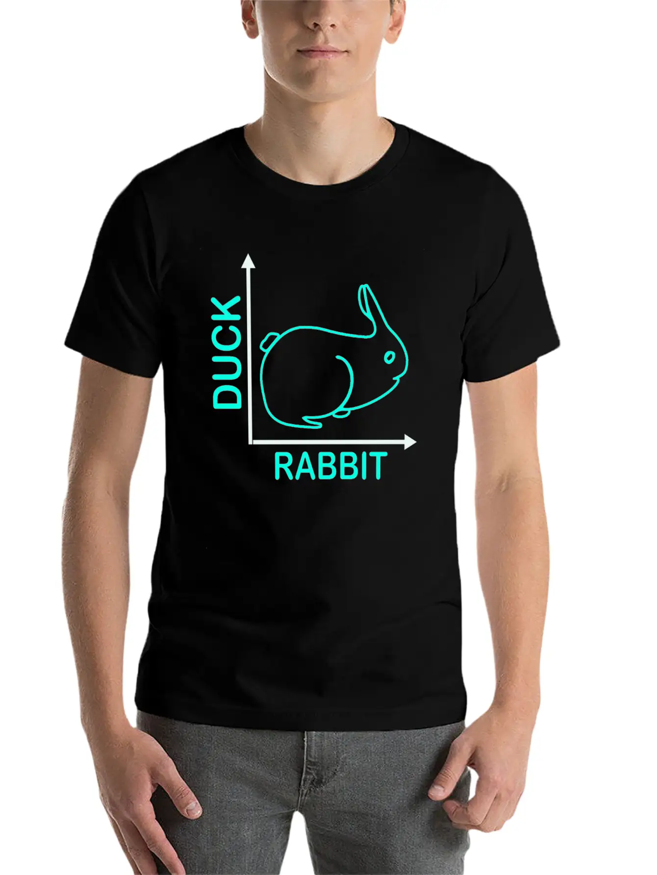 Wittgensteins Rabbit Duck Illusion Modern Fit Casual T-Shirt – Clean And Versatile Design