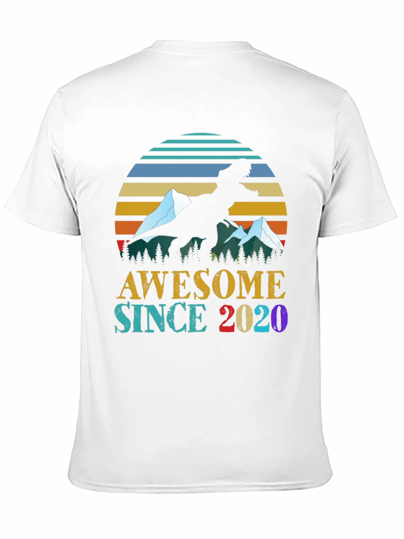 Awesome Since 2020 Dinosaur Graphic Tee