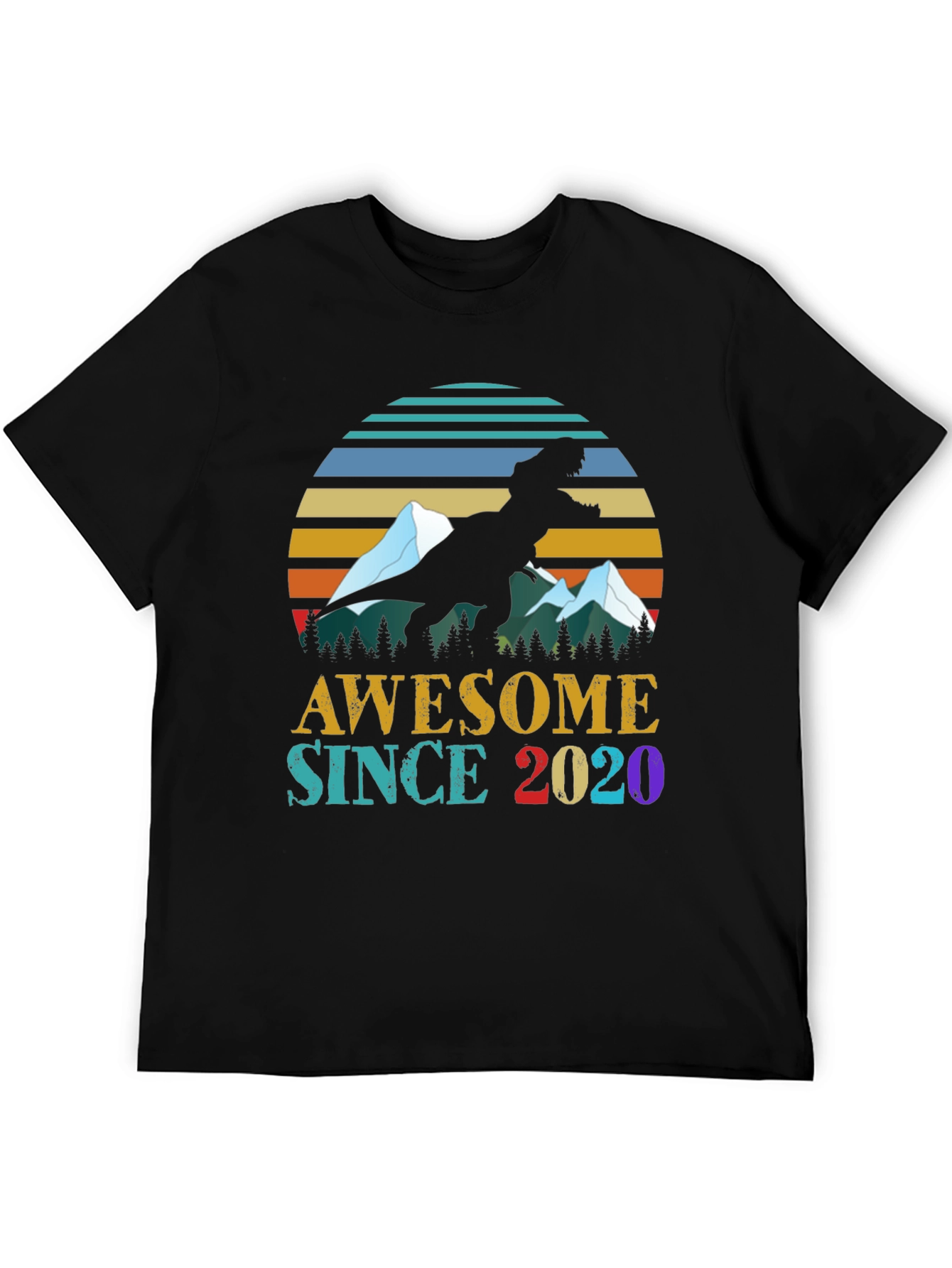 Awesome Since 2020 Dinosaur Graphic Tee