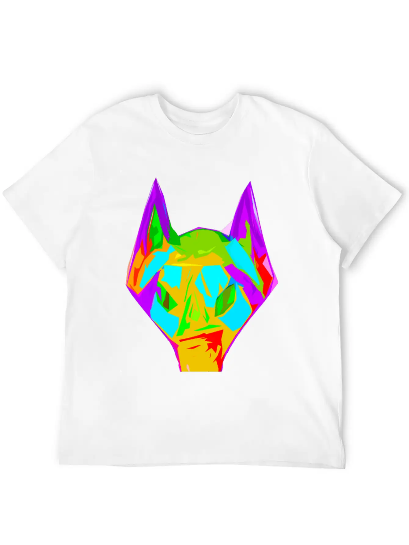 Wolf Abstract Digital Art Unisex Casual T-Shirt – Clean Design For Daily Comfort