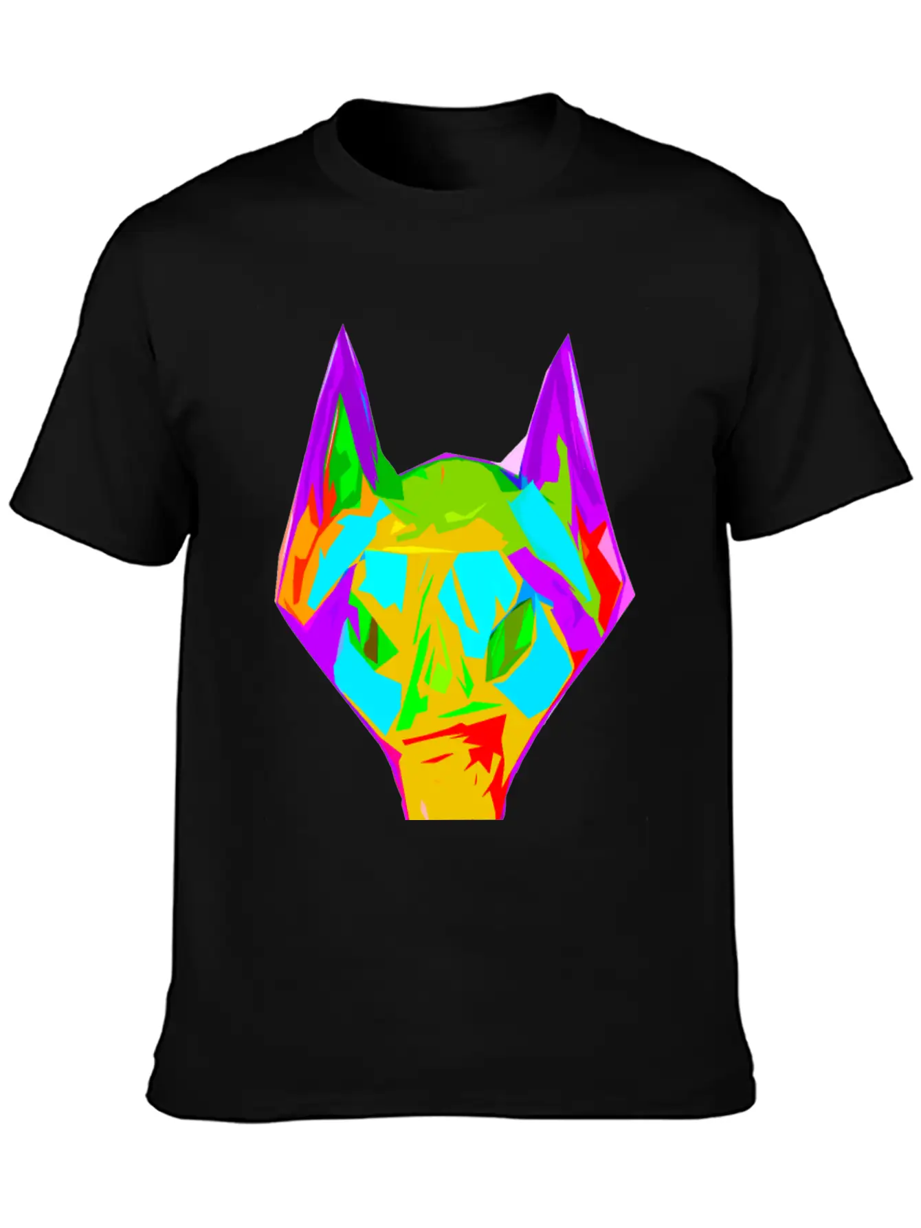Wolf Abstract Digital Art Unisex Casual T-Shirt – Clean Design For Daily Comfort