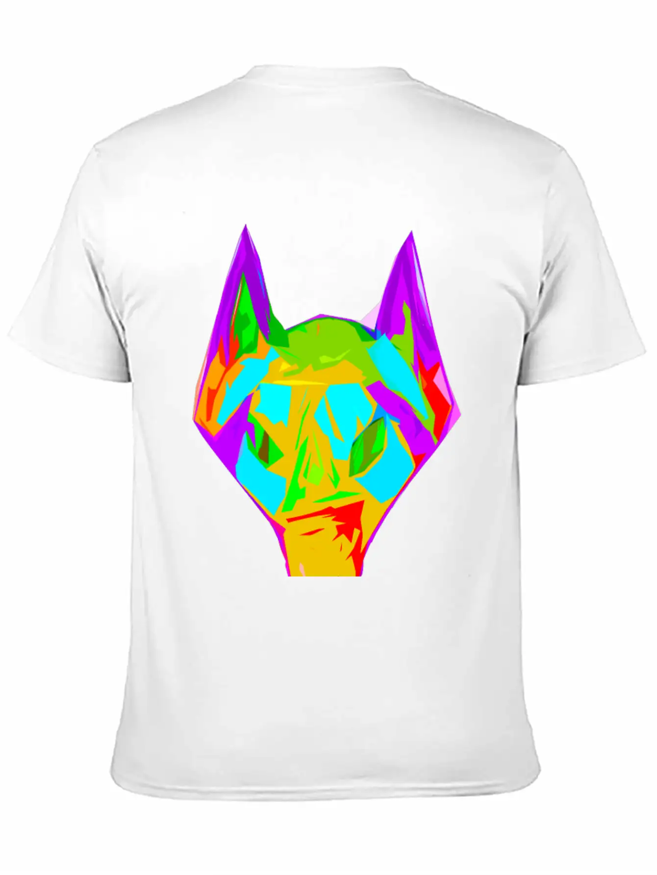 Wolf Abstract Digital Art Unisex Casual T-Shirt – Clean Design For Daily Comfort