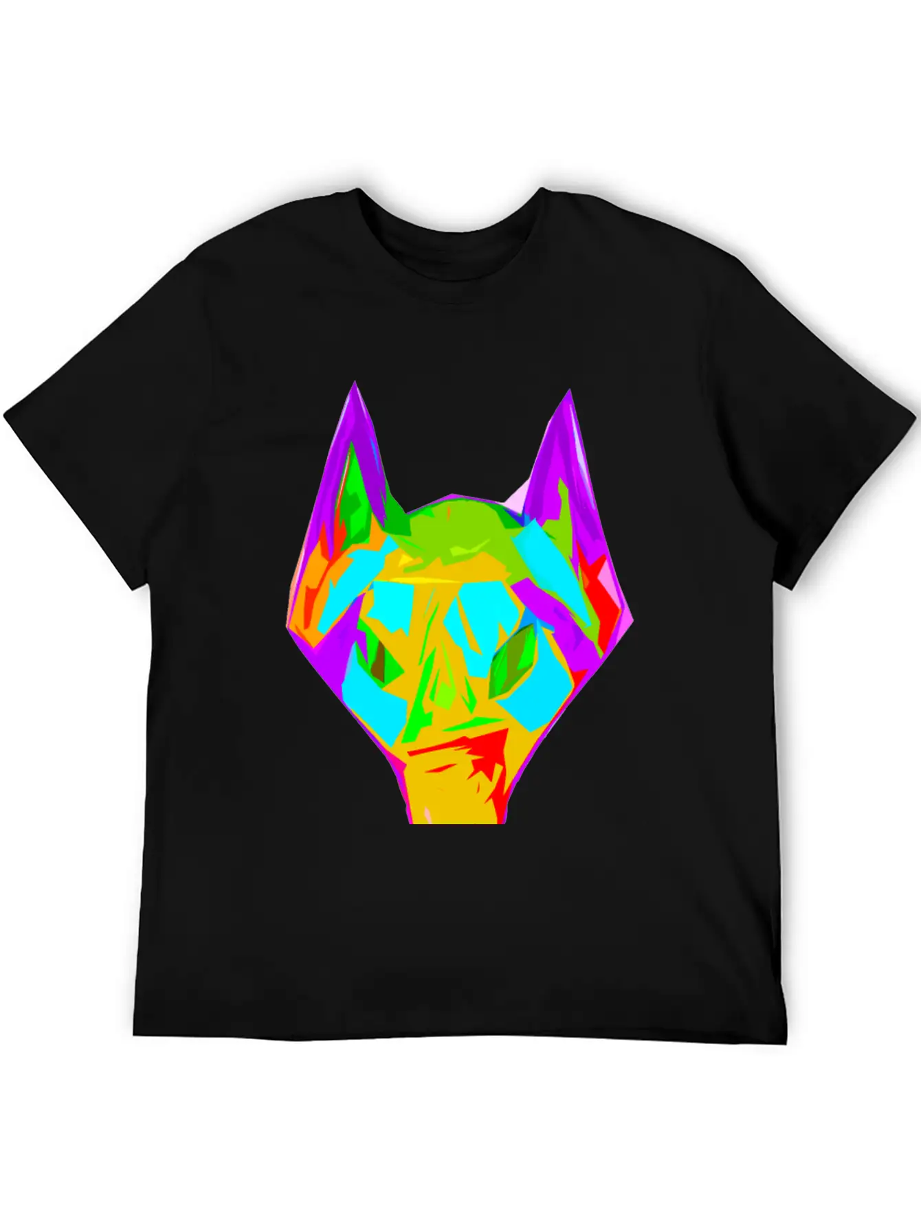 Wolf Abstract Digital Art Unisex Casual T-Shirt – Clean Design For Daily Comfort