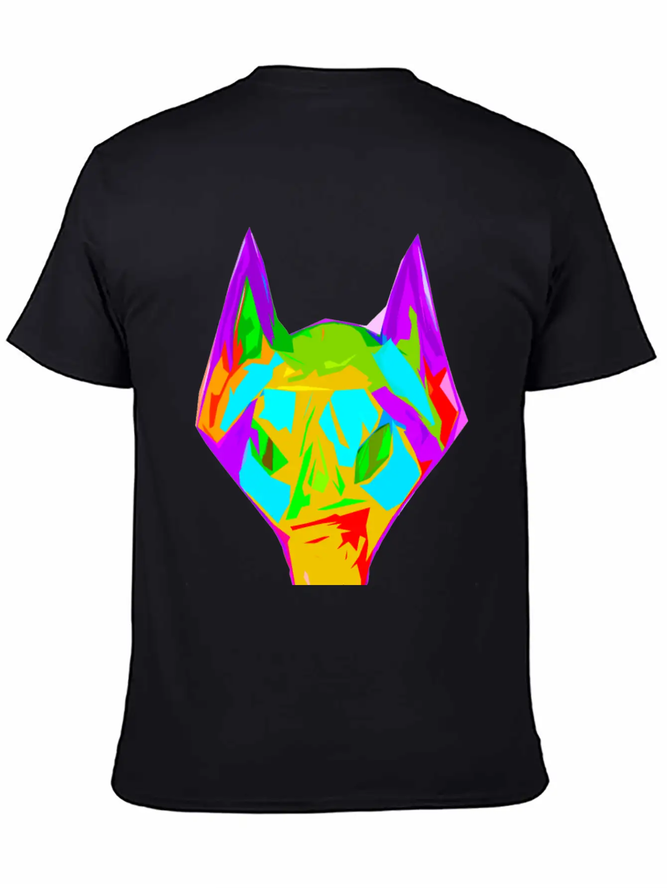 Wolf Abstract Digital Art Unisex Casual T-Shirt – Clean Design For Daily Comfort