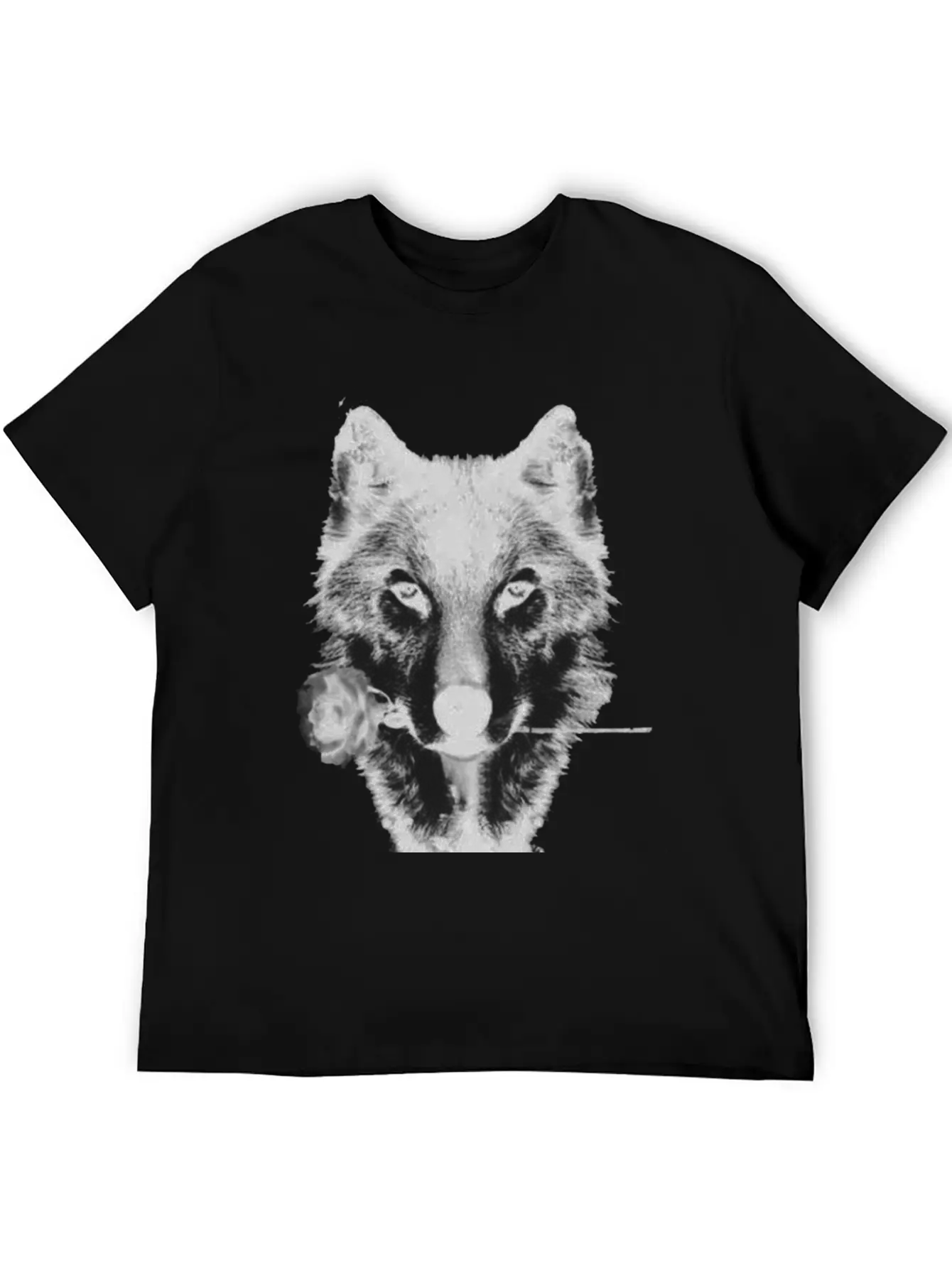 Wolf And Rose Black Unisex Casual T-Shirt – Clean Design For Daily Comfort