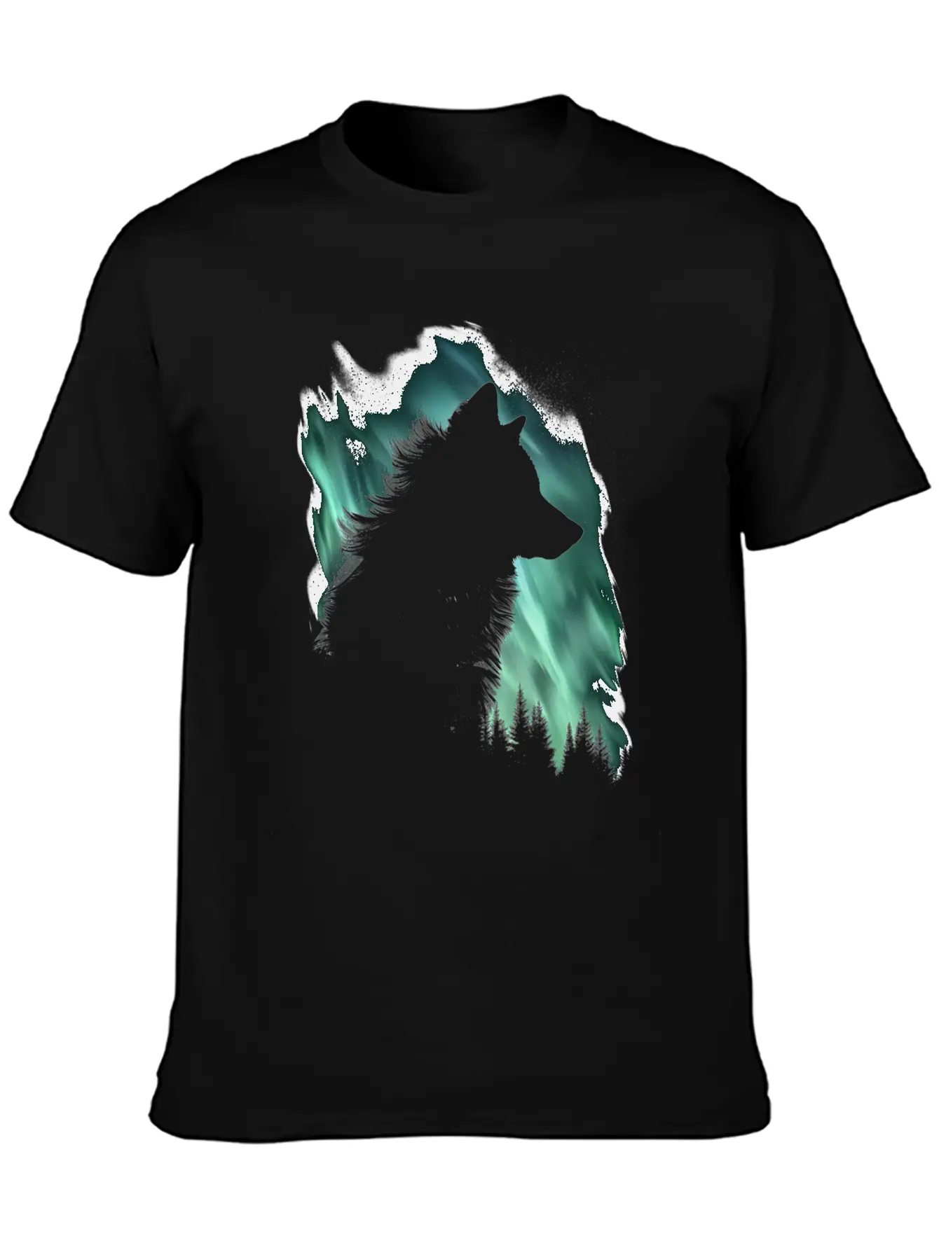 Wolf Aurora Arctic Wolf Lover Gift Classic Fit Graphic Tee For Daily Comfort – Unisex Cotton Shirt