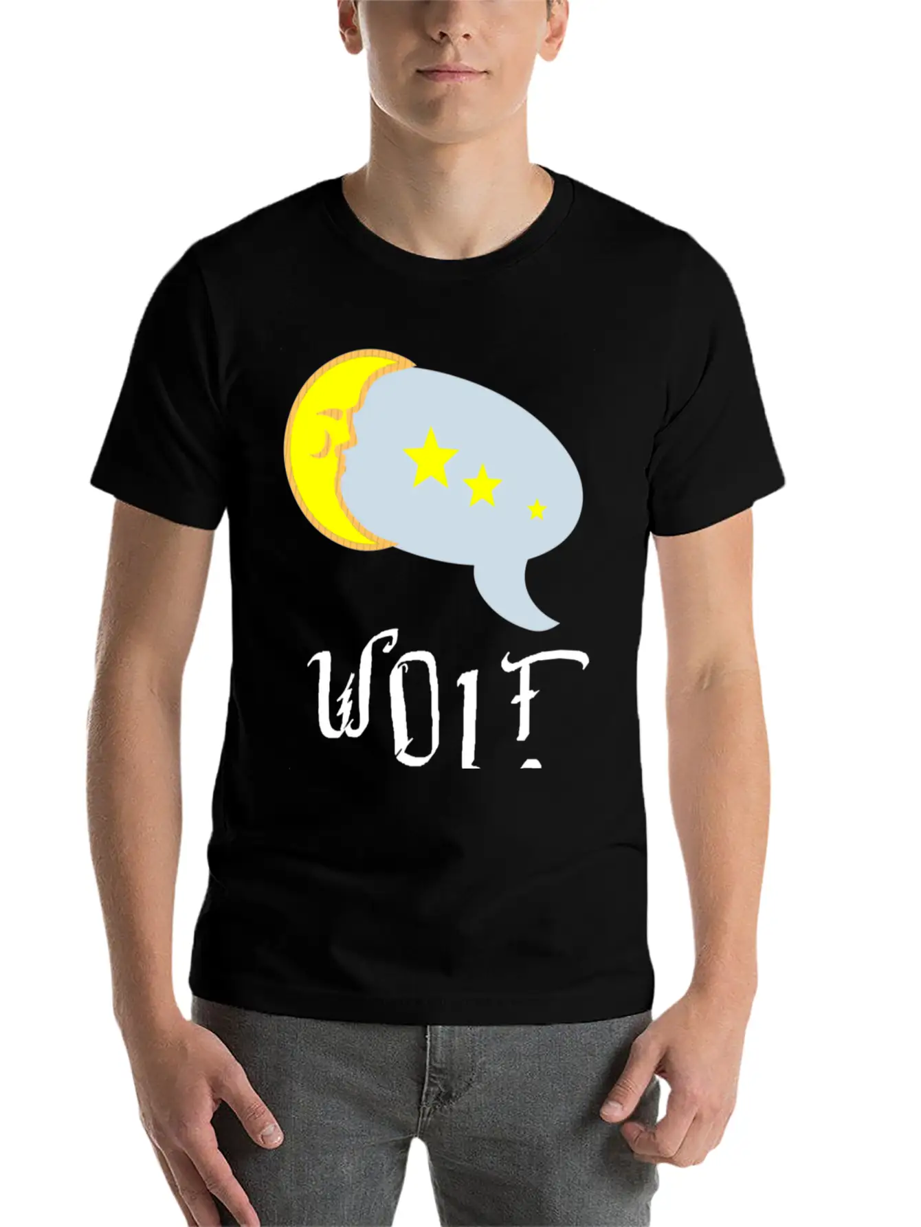 Wolf Calls Moon Funny Relaxed Everyday Tee – Lightweight And Durable Cotton