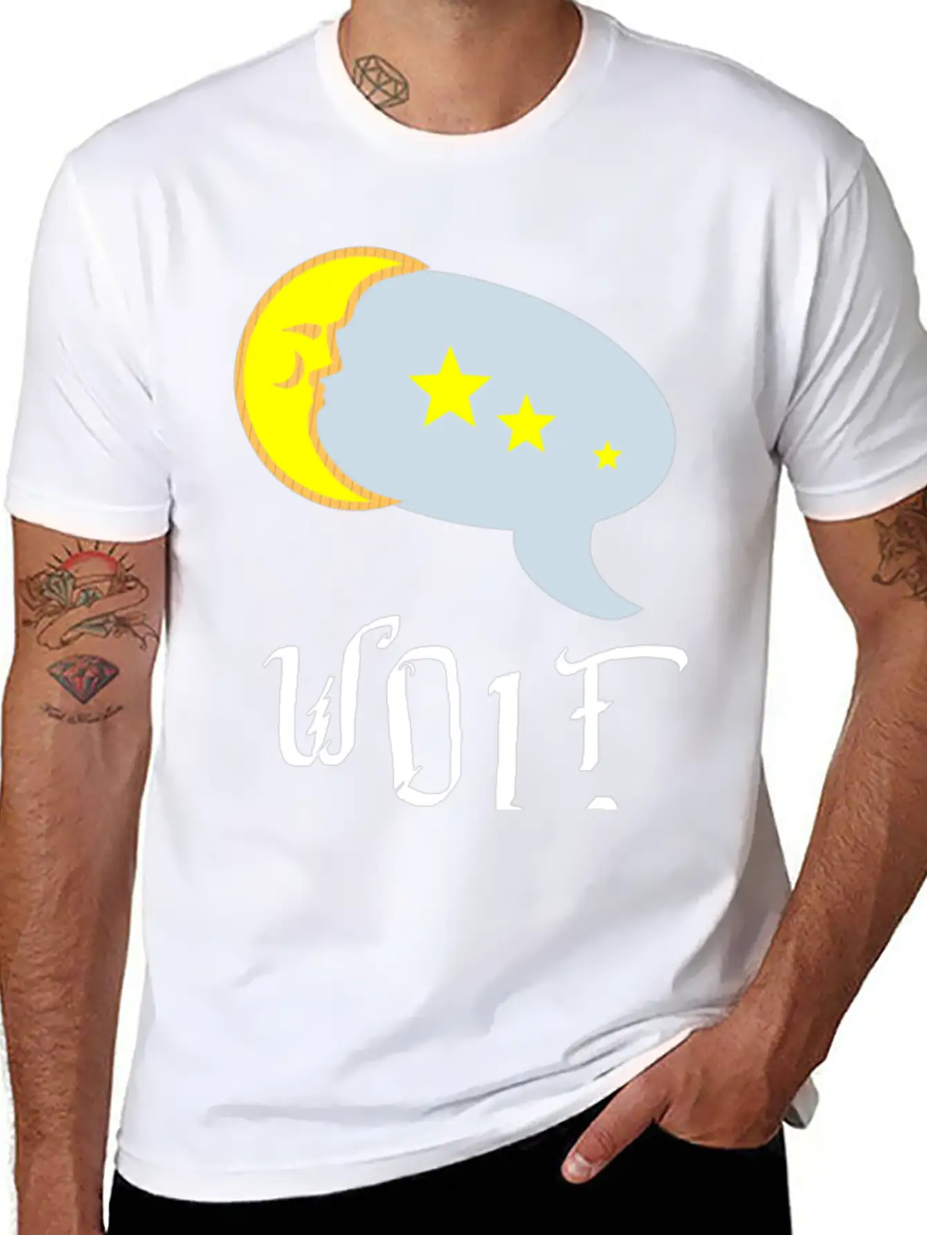 Wolf Calls Moon Funny Relaxed Everyday Tee – Lightweight And Durable Cotton