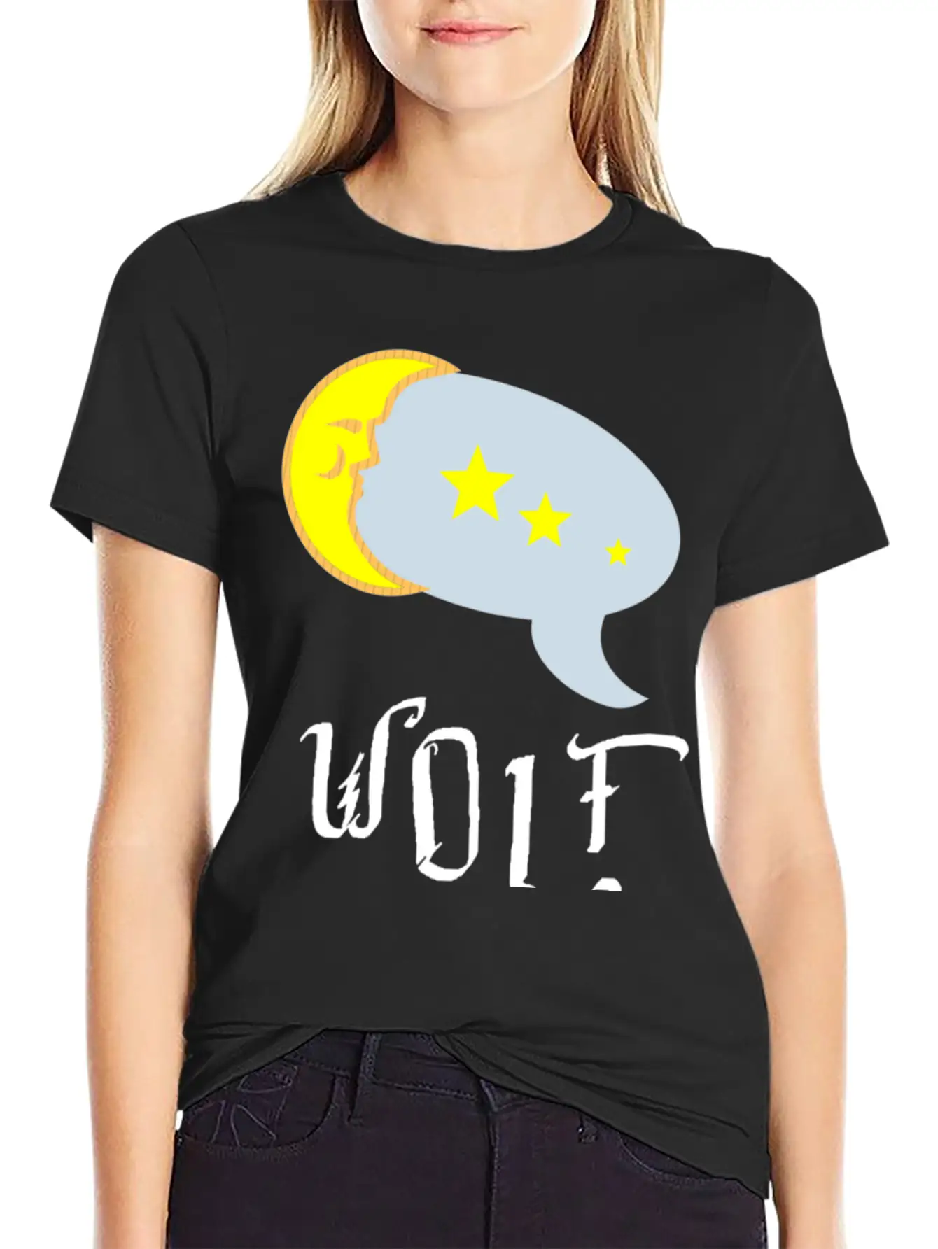 Wolf Calls Moon Funny Relaxed Everyday Tee – Lightweight And Durable Cotton