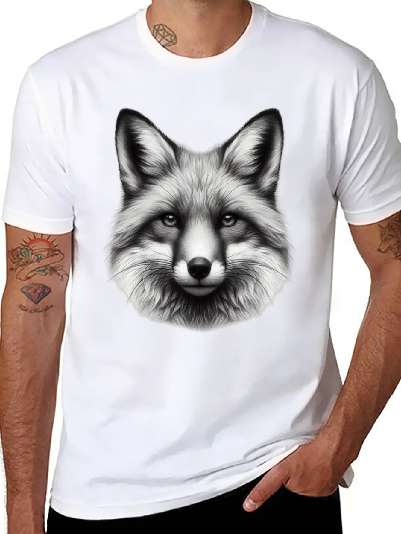 Wolf Classic Fit Graphic Tee For Daily Comfort – Unisex Cotton Shirt