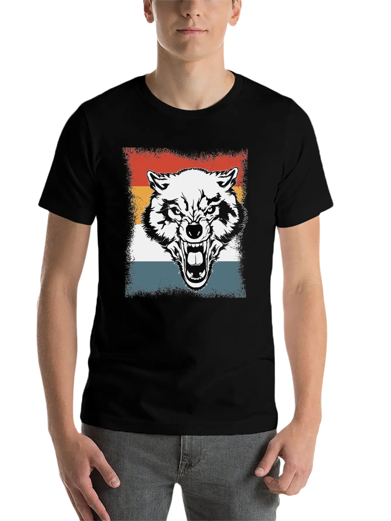 Wolf Cry Howl Gift Animal Forest Basic Graphic T-Shirt – Daily Comfort In Soft Cotton