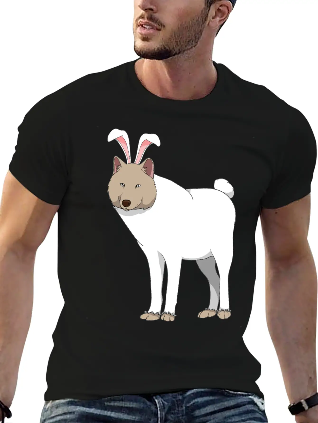 Wolf Easter Bunny Costume Easter Gift Comfortable Minimalist Graphic Tee – Summer Style Essential