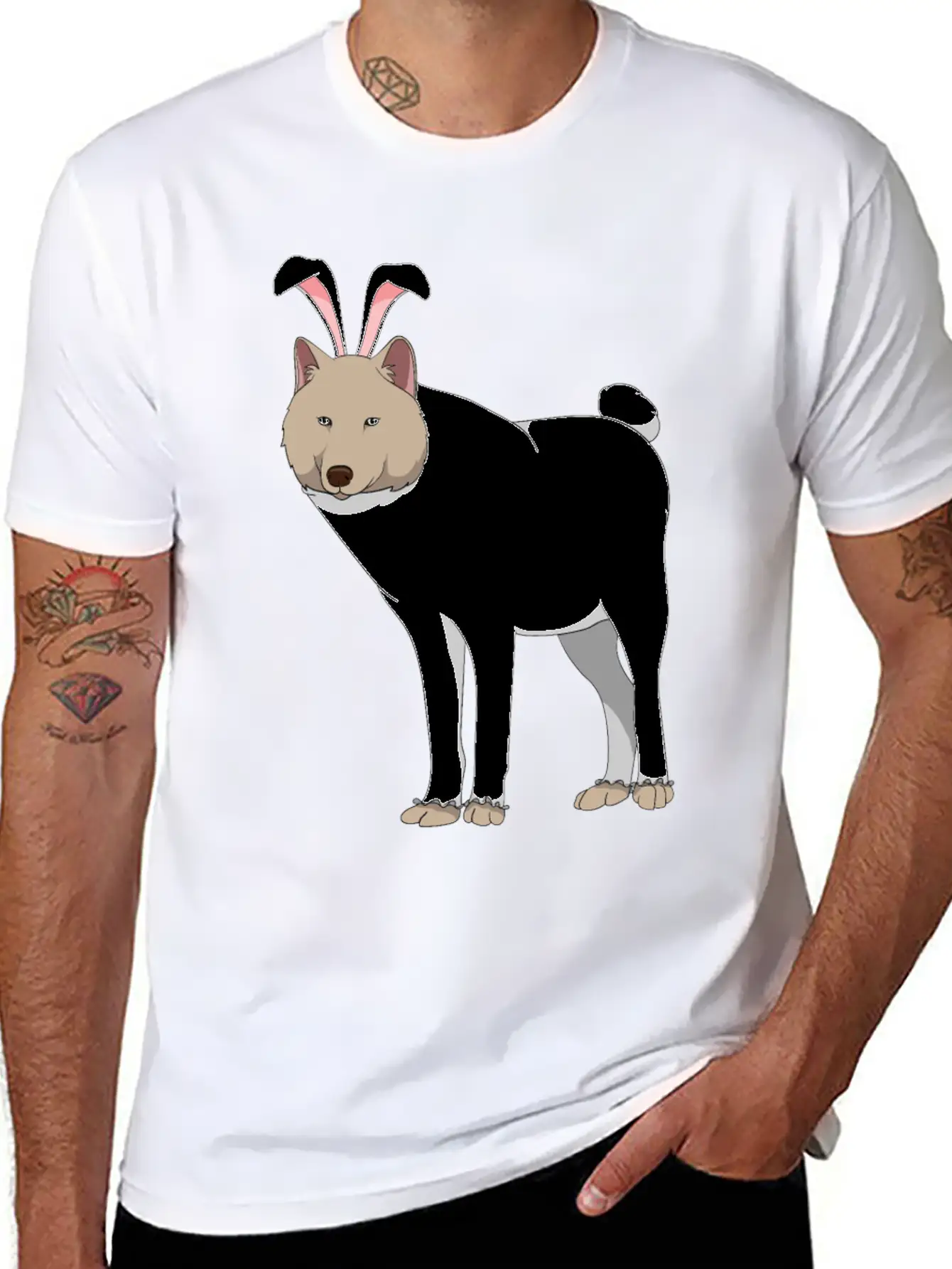 Wolf Easter Bunny Costume Easter Gift Comfortable Minimalist Graphic Tee – Summer Style Essential