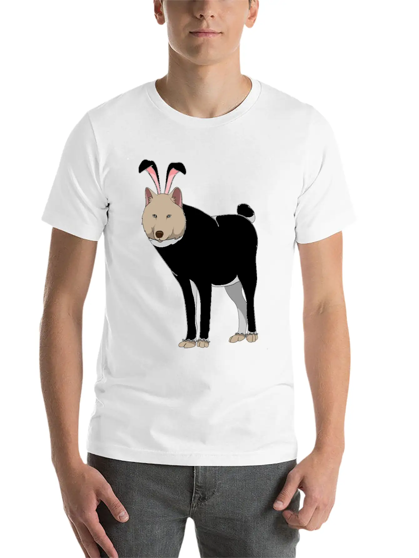 Wolf Easter Bunny Costume Easter Gift Comfortable Minimalist Graphic Tee – Summer Style Essential