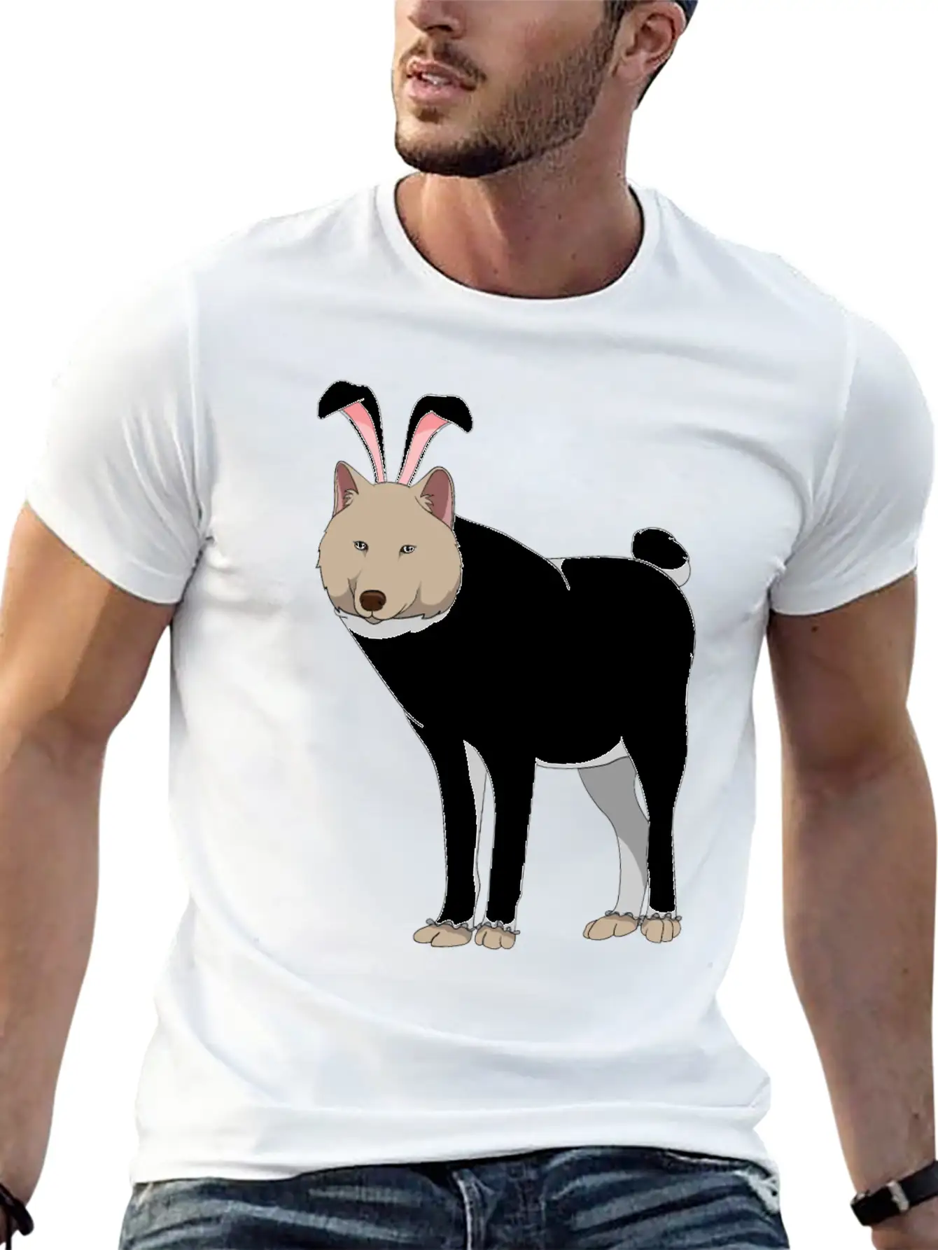 Wolf Easter Bunny Costume Easter Gift Comfortable Minimalist Graphic Tee – Summer Style Essential
