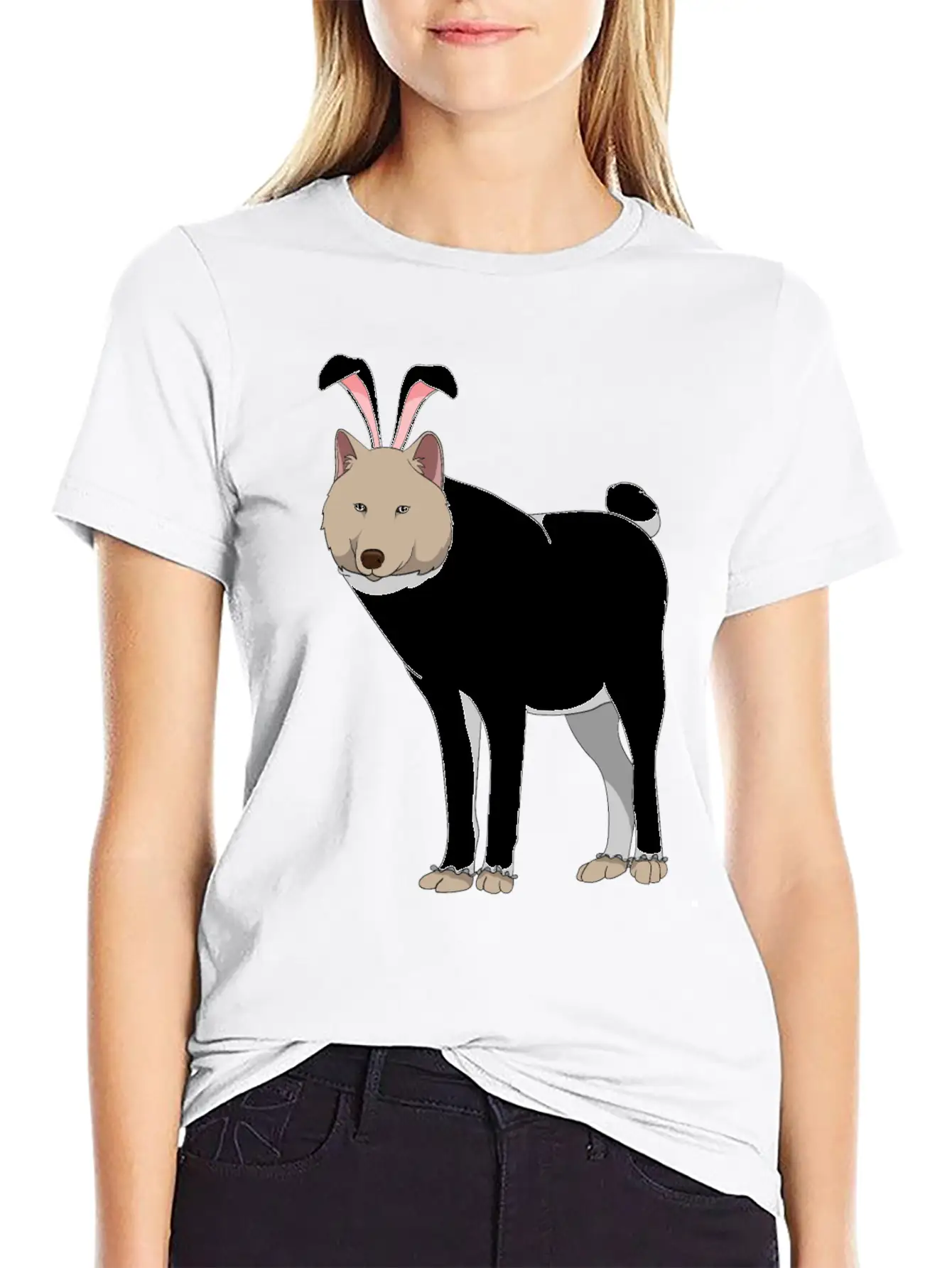 Wolf Easter Bunny Costume Easter Gift Comfortable Minimalist Graphic Tee – Summer Style Essential