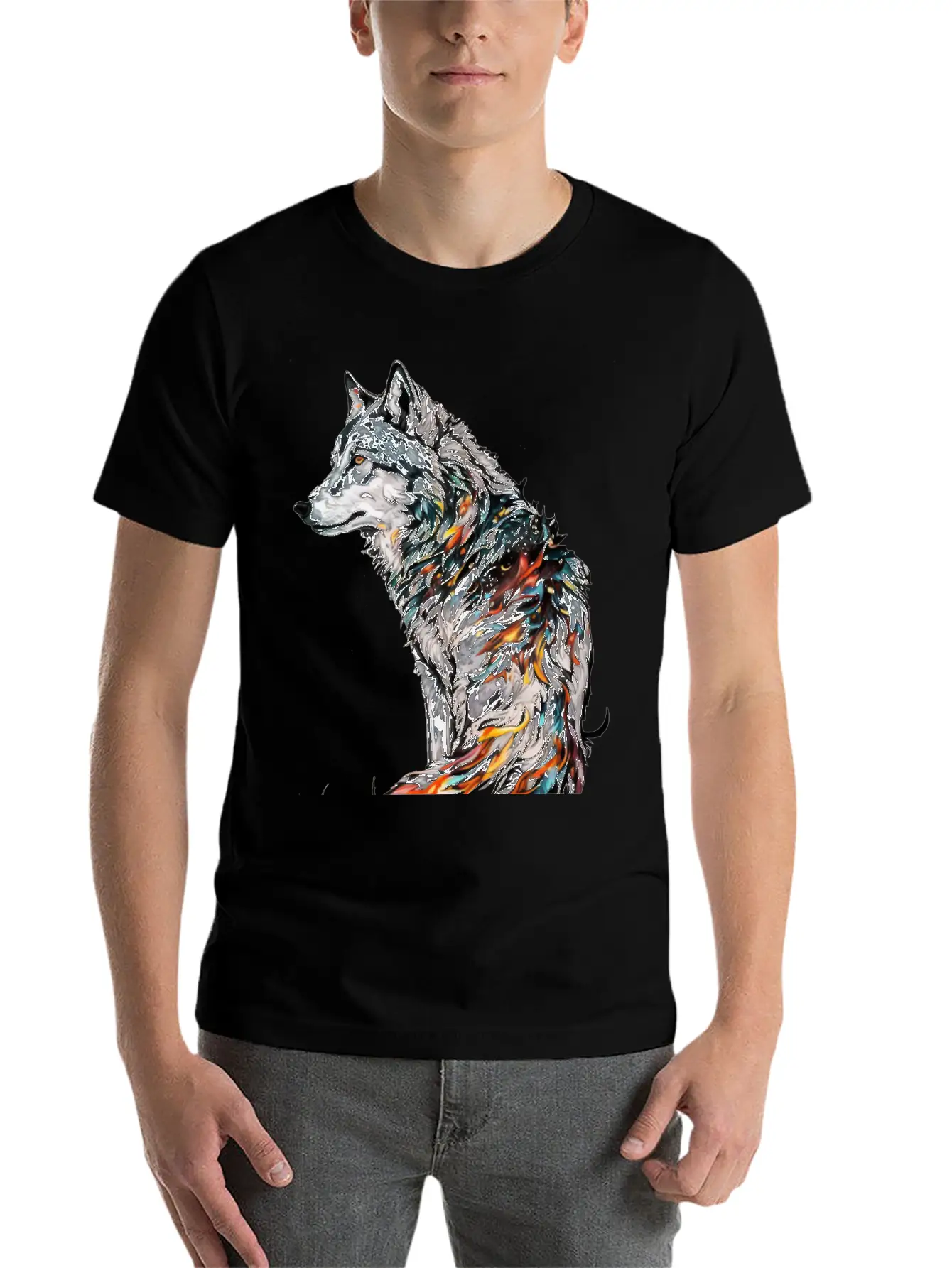 Wolf Give Birth Lightweight Cotton T-Shirt – Daily Comfort Graphic Shirt