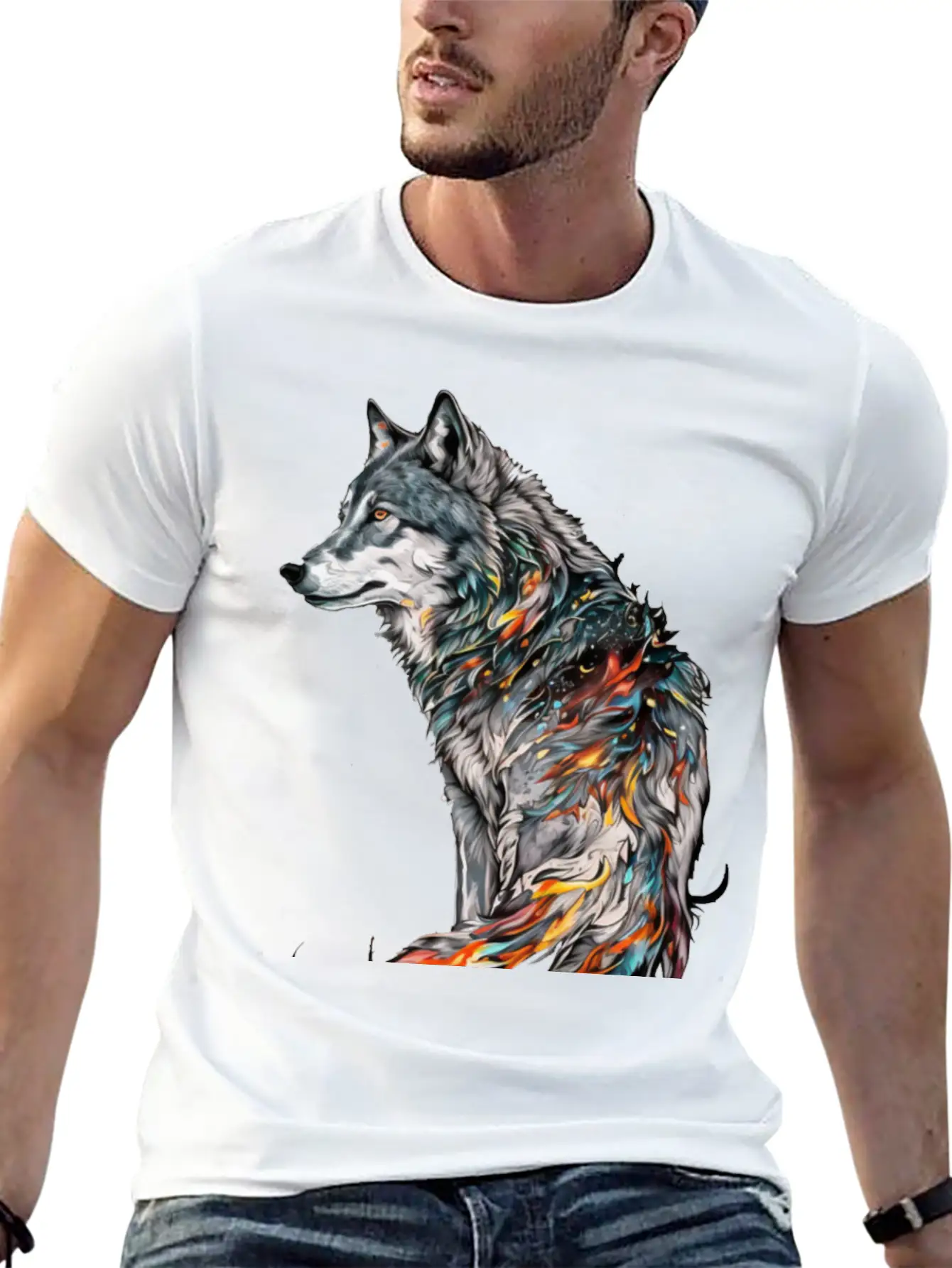 Wolf Give Birth Lightweight Cotton T-Shirt – Daily Comfort Graphic Shirt