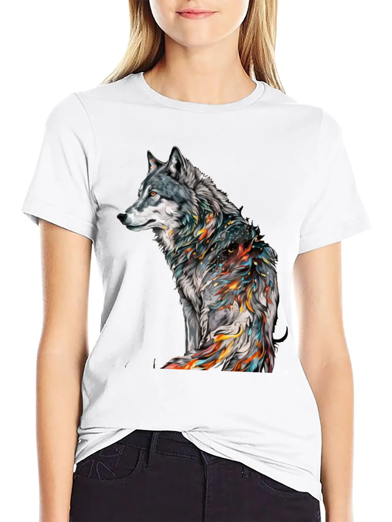 Wolf Give Birth Lightweight Cotton T-Shirt – Daily Comfort Graphic Shirt