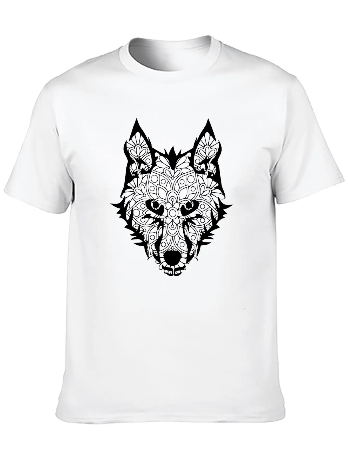 Wolf Head Mandala Wolves Howling Wild Animal Gift Unisex Casual T-Shirt – Clean Design For Daily Comfort