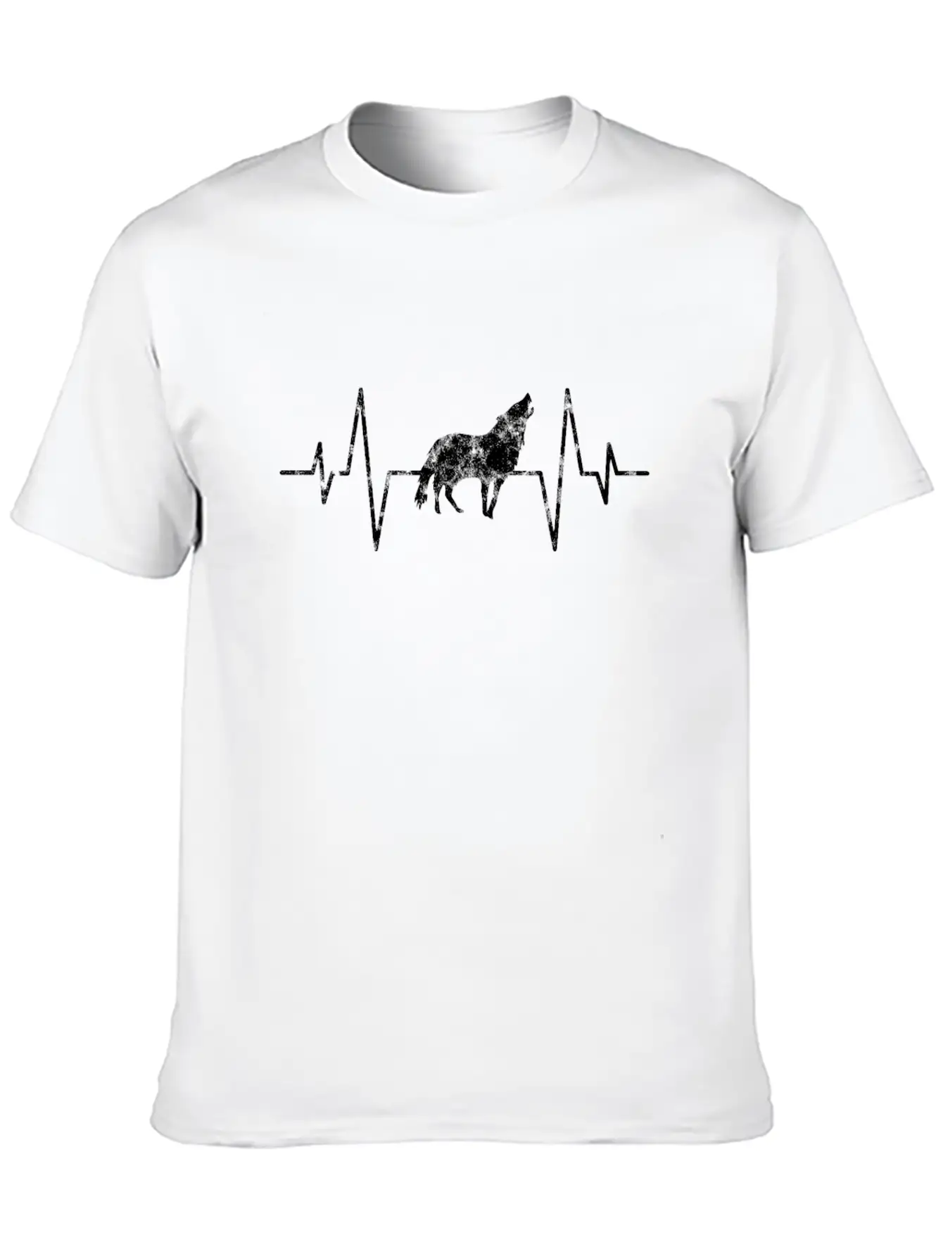 Wolf Heartbeat Basic Graphic T-Shirt – Daily Comfort In Soft Cotton
