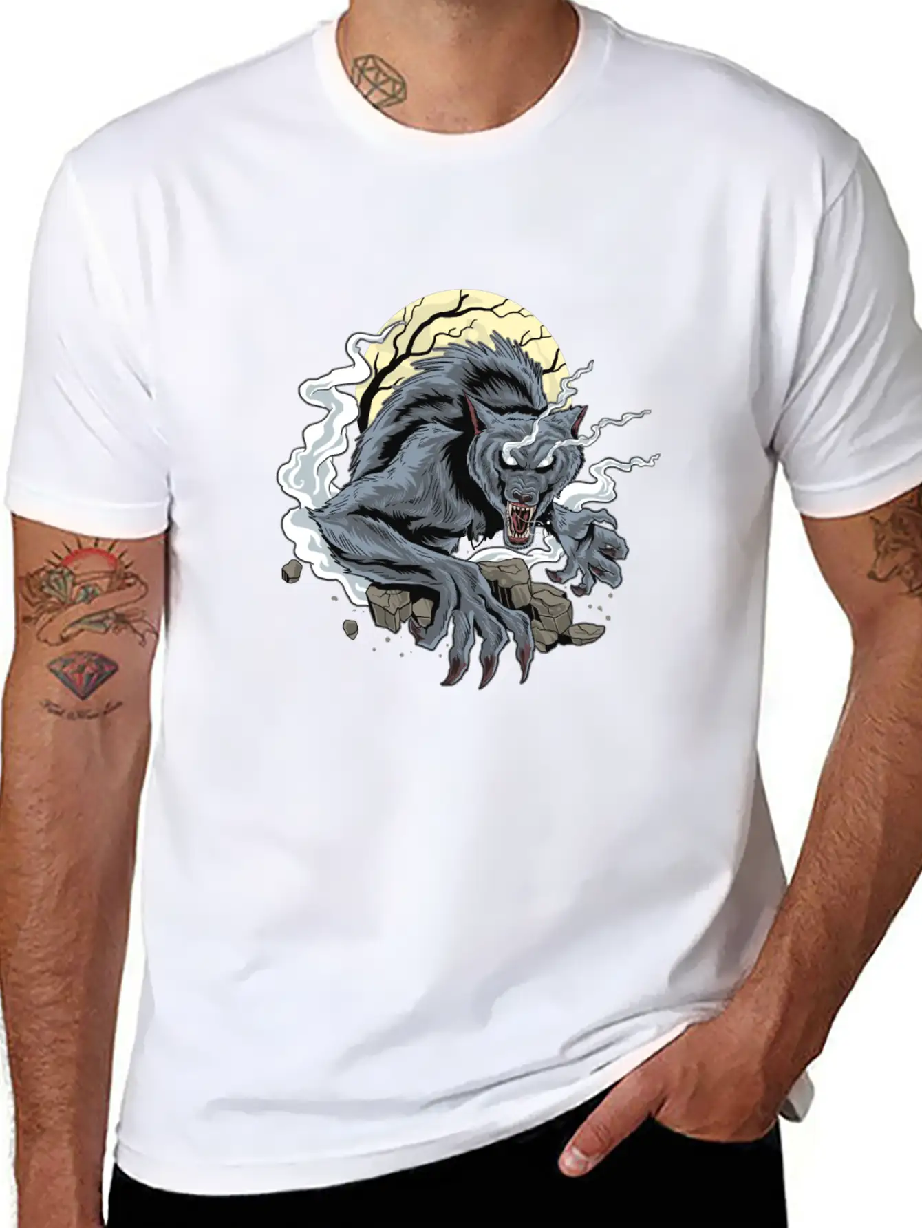 Wolf Modern Fit Casual T-Shirt – Clean And Versatile Design