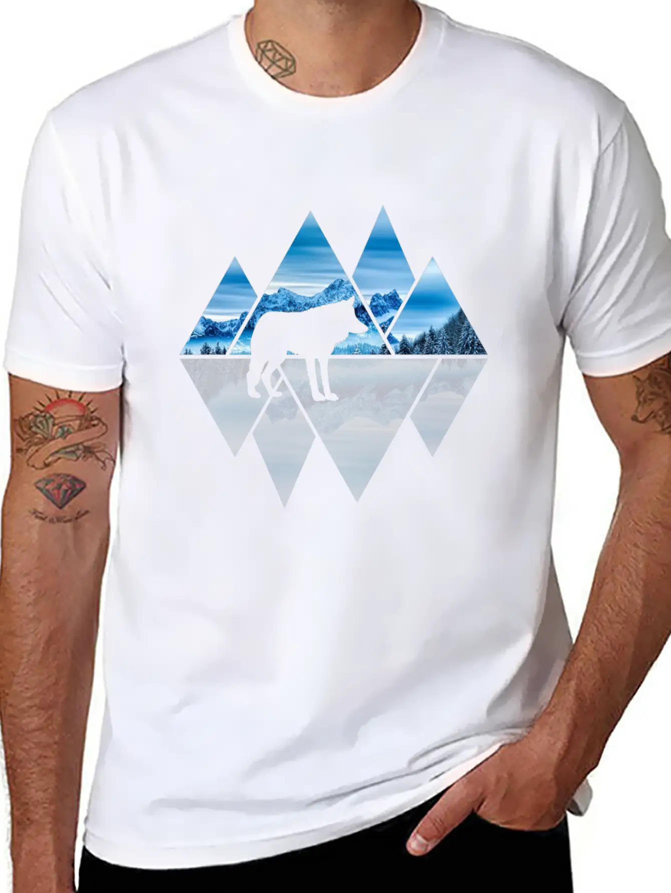 Wolf Mountains Nature Lover Ice Soft Cotton Short Sleeve Tee – Unisex Wardrobe Staple