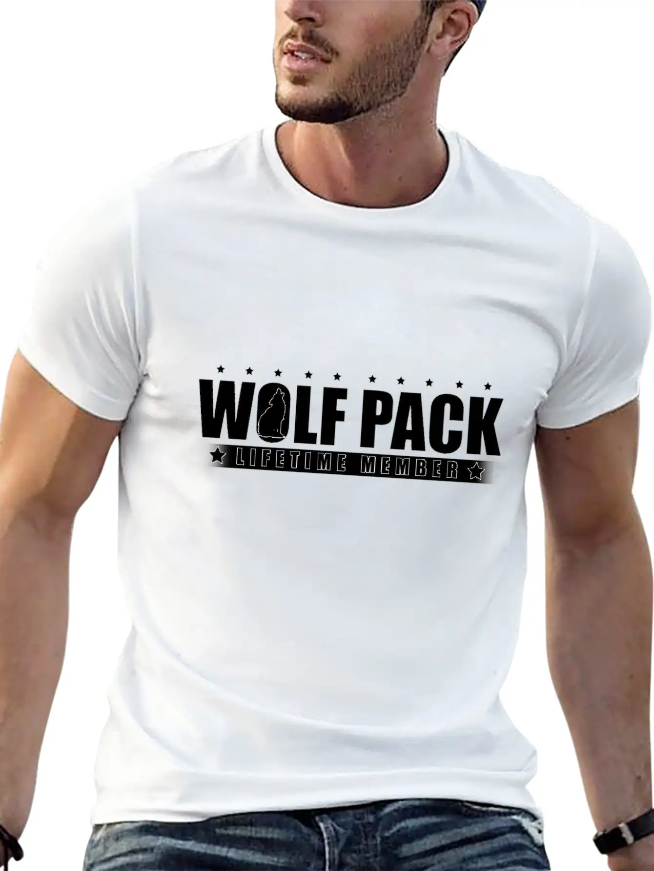 Wolf Pack Lifetime Member Wolves Alpha Carnivore Stylish Everyday T-Shirt – Unisex Basic Cotton Tee