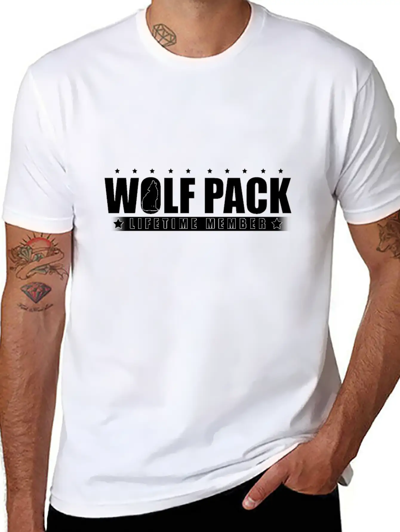 Wolf Pack Lifetime Member Wolves Alpha Carnivore Stylish Everyday T-Shirt – Unisex Basic Cotton Tee