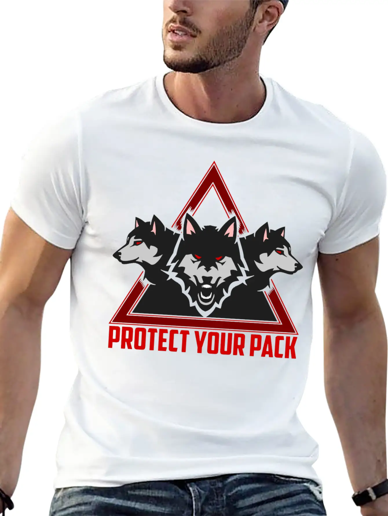Wolf Pack Unisex Casual T-Shirt – Clean Design For Daily Comfort