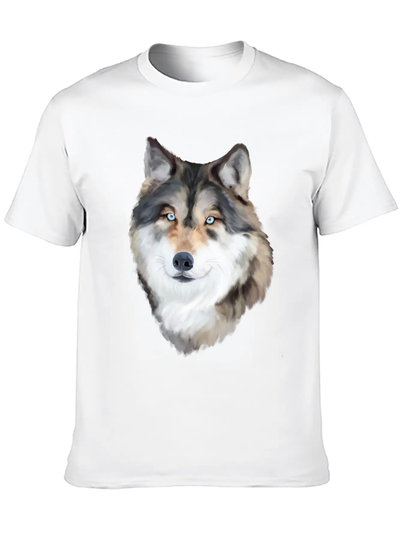 Wolf Smile Happy Vibes Lightweight Cotton T-Shirt – Daily Comfort Graphic Shirt